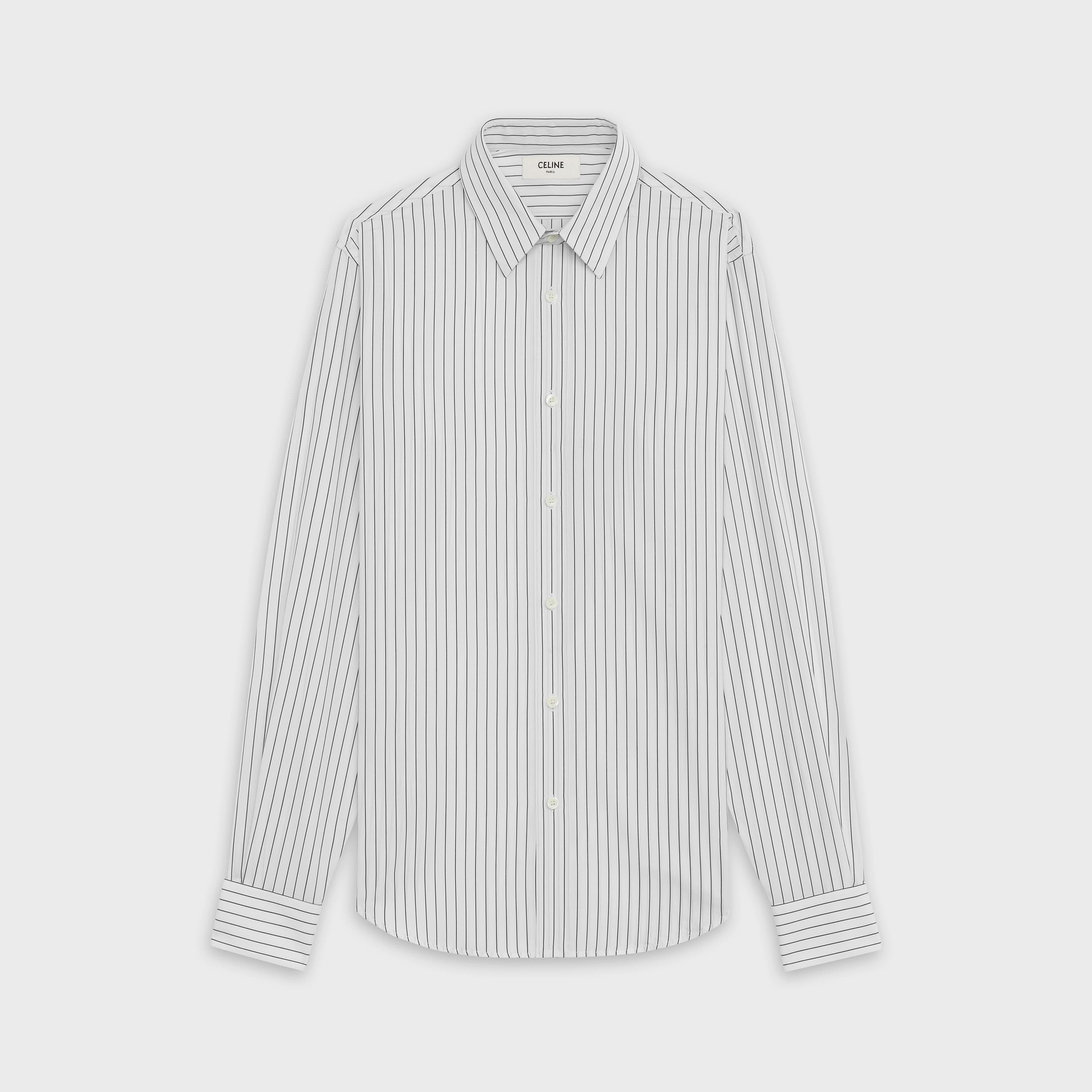 直條紋襯衫;NT$22,000。(CELINE提供)