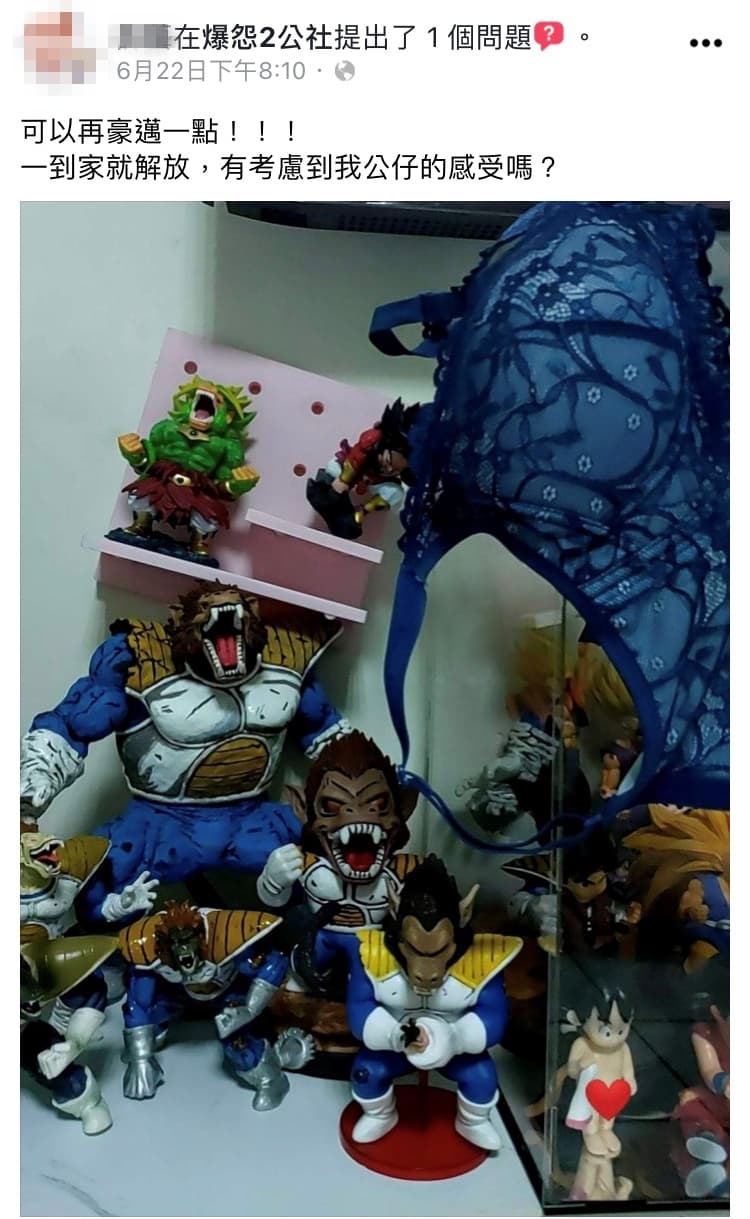 有豬哥網友誤認發文者是圖中胸罩的主人，進而私訊騷擾。（翻攝自臉書社團「爆怨2公社」）