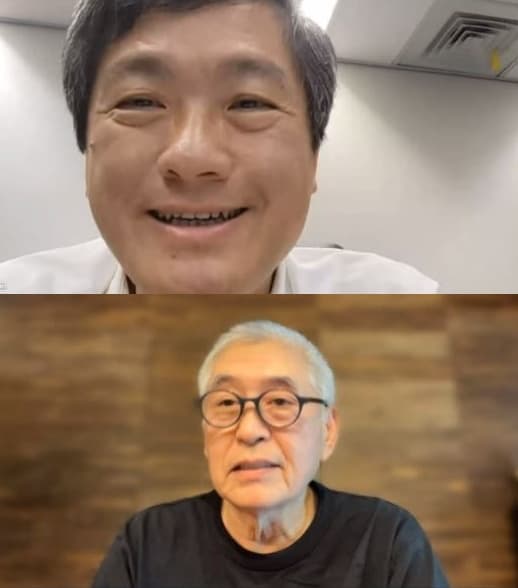 客委會主委楊長鎮(上)與紙風車文教基金會柯一正董事長藉線上記者會,宣布發起「紙風車線上陪伴」計畫。(紙風車劇團提供)