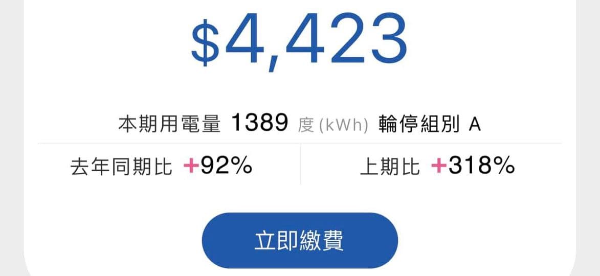 疫情關在家47天,讓原PO對電費相當震驚。(翻攝自臉書社團「爆廢公社公開版」)