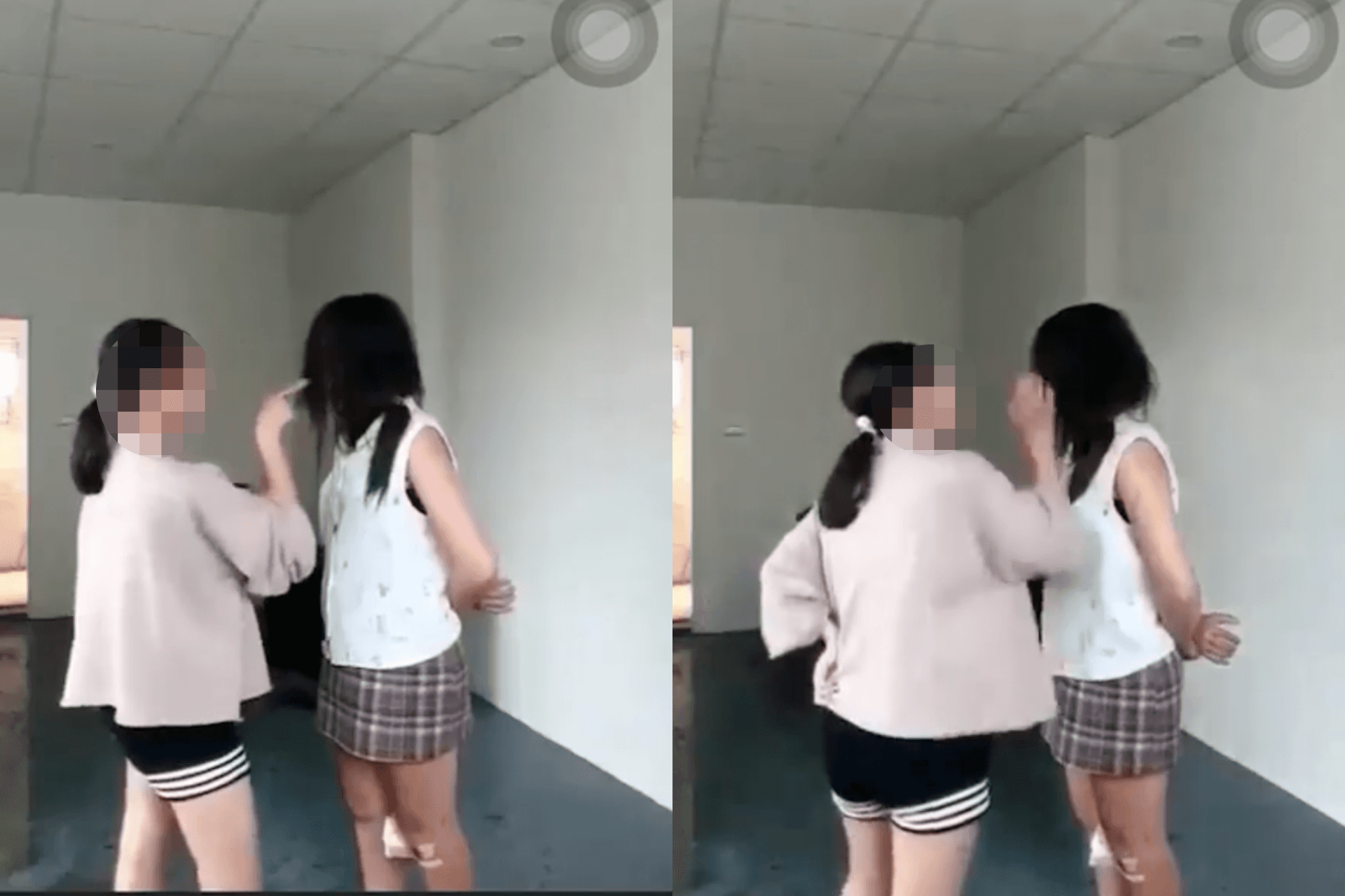 施暴許姓少女5分鐘內,掌摑蕭女超過30下。(翻攝自臉書)