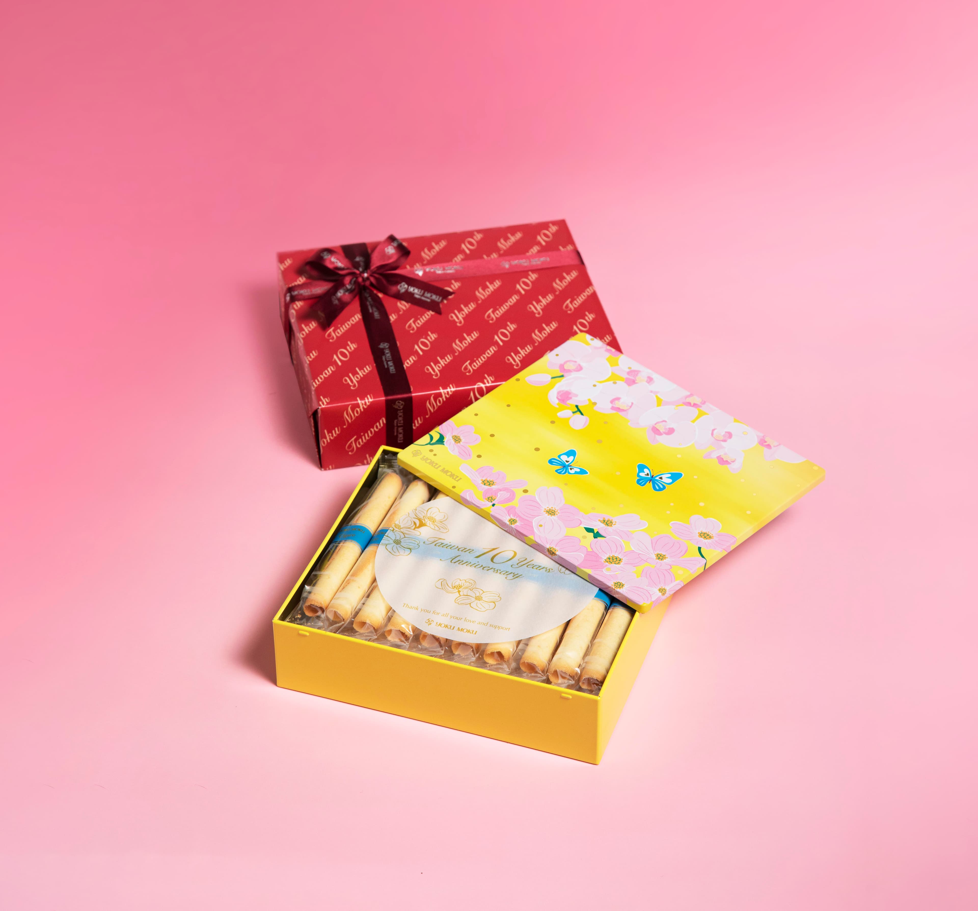 YOKU MOKU「台灣十周年限定」原味雪茄蛋捲。(900元/20入,Yoku Moku提供)
