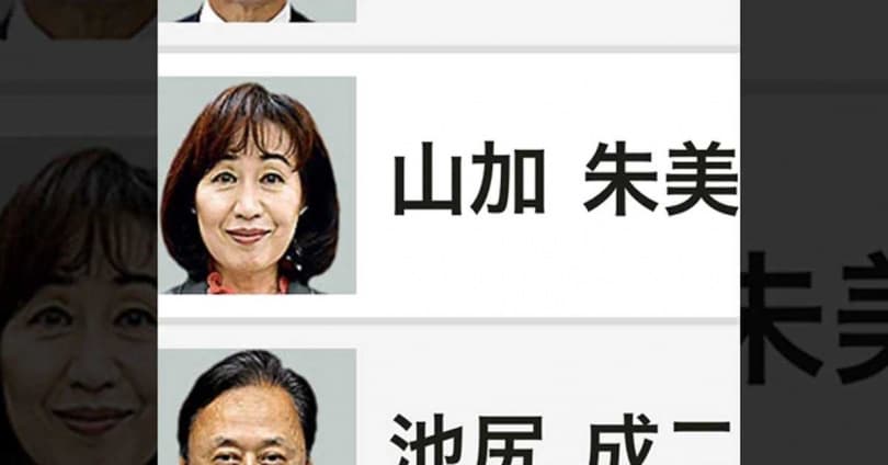 山加朱美當選大頭照曝光，與宣傳照判若兩人。（翻攝自推特）
