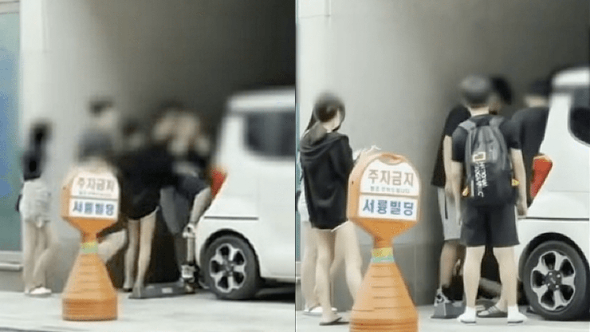 被害者遭攻擊後疼痛倒地不起。（翻攝自YouTube）