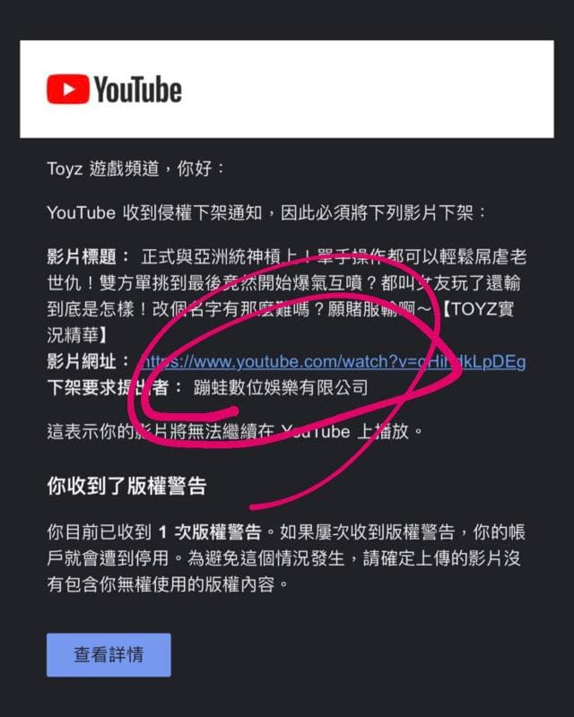 Toyz的影片日前遭統神檢舉下架。（翻攝Toyz IG）