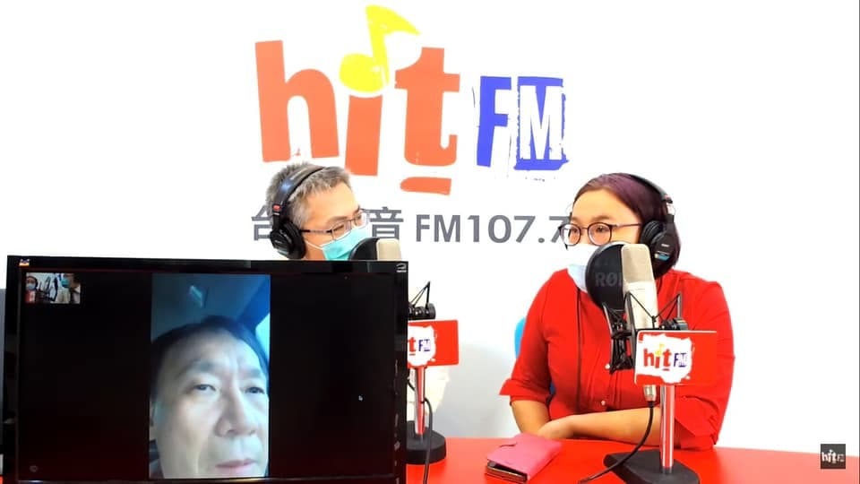 陳玉珍今早上羅友志主持的廣播節目,和李洋的父親李峻淯連線。(翻攝自陳玉珍臉書)