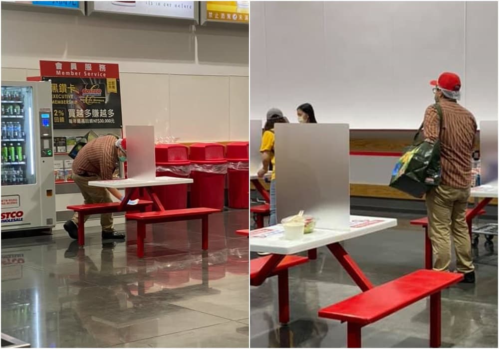 因疫情趨緩,多間好市多陸續開放內用,且經典的紅白桌椅組回歸,網友看了好興奮。(翻攝自臉書「好市多商品經驗老實說」)