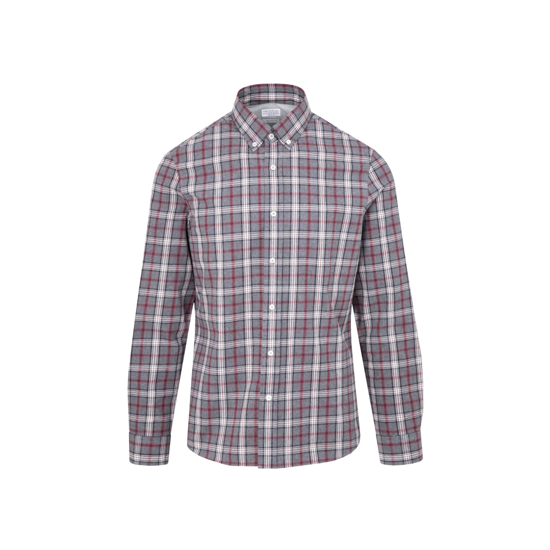 馬德拉斯格紋襯衫 NT$29,800 BRUNELLO CUCINELLI。(BRUNELLO CUCINELLI提供)