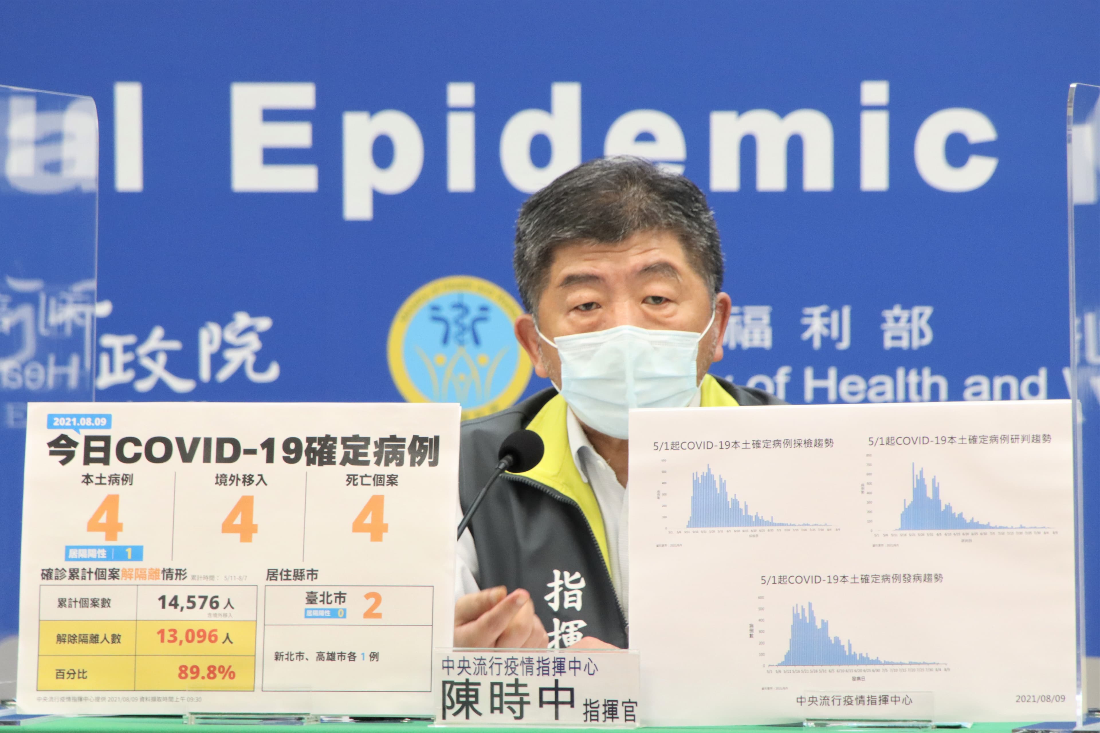 針對資訊誤植導致1,500人意外預約成功,陳時中表示,已預約還是會照常接種。(指揮中心提供)