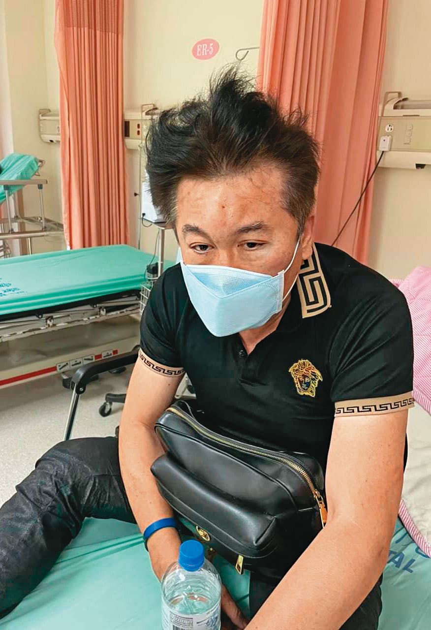 桃園客運常務監事黃炳勳(圖)今年7月被哥哥持鋁棒毆打,送醫治療。(讀者提供)