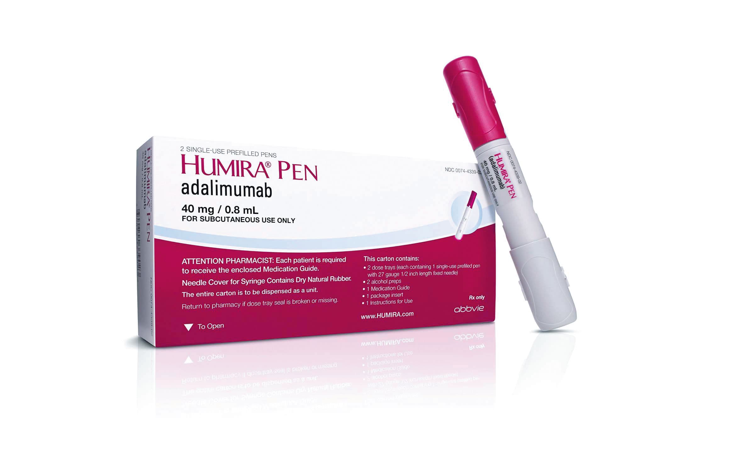 年銷售金額204億美元的藥王Humira,專利保護將於2023年失效,預期將引發生物相似藥新一波熱潮。(翻攝網路)