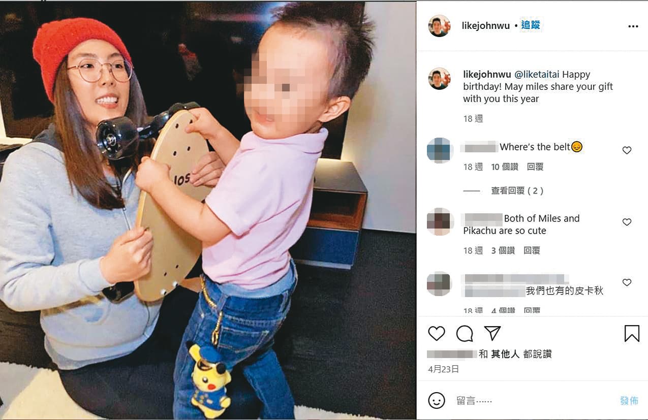 理科太太這一年的IG內不見老公,幾乎都是和獨子的日常,猶如偽單親生活。(翻攝自liketaitai IG)