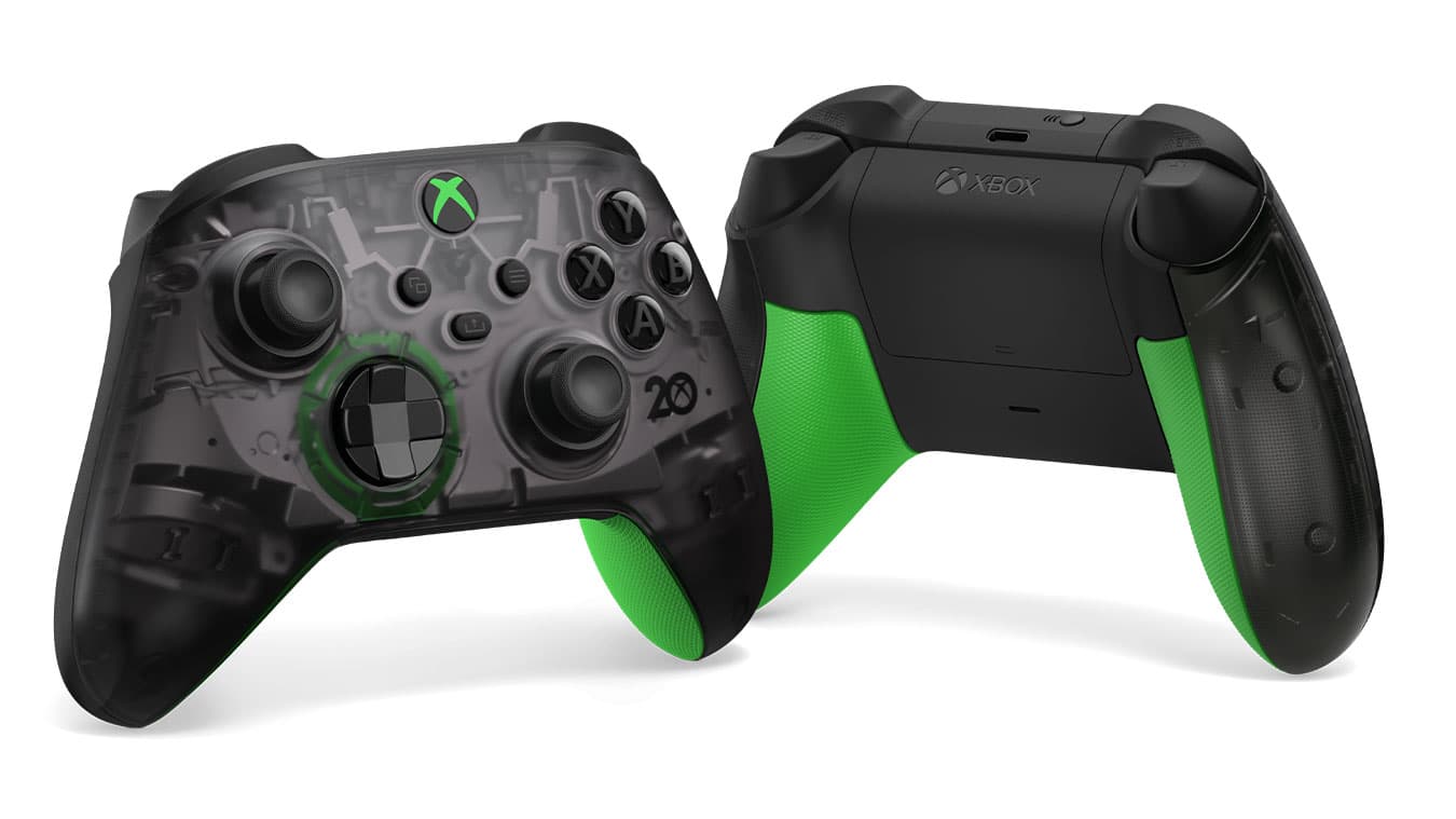 紀念款控制器在Logo及手握處都用上經典的綠色配色。（翻攝自Xbox台灣官方臉書）