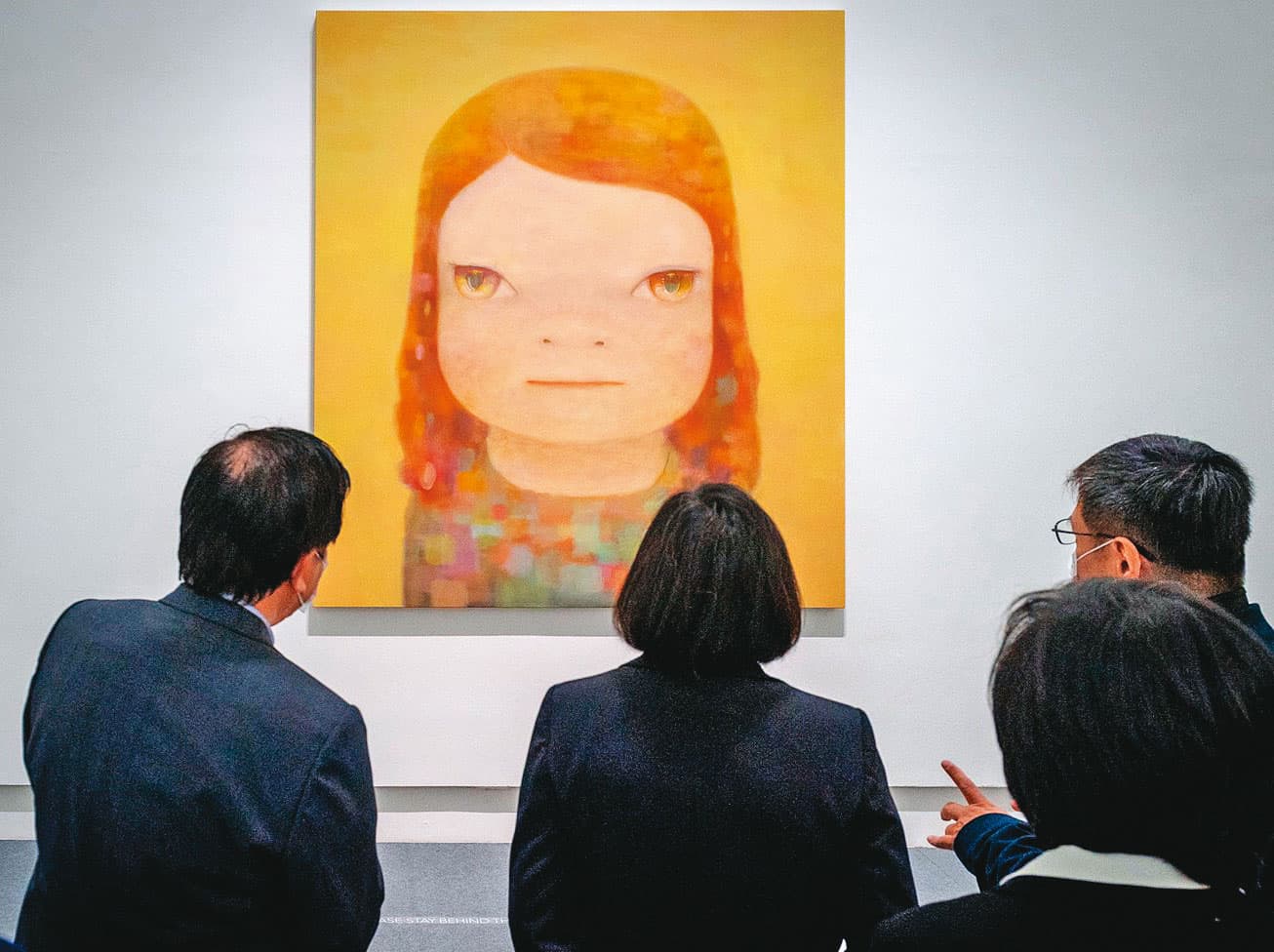 《奈良美智特展》受到各界關注,也打響關渡美術館的名號。(總統府提供)
