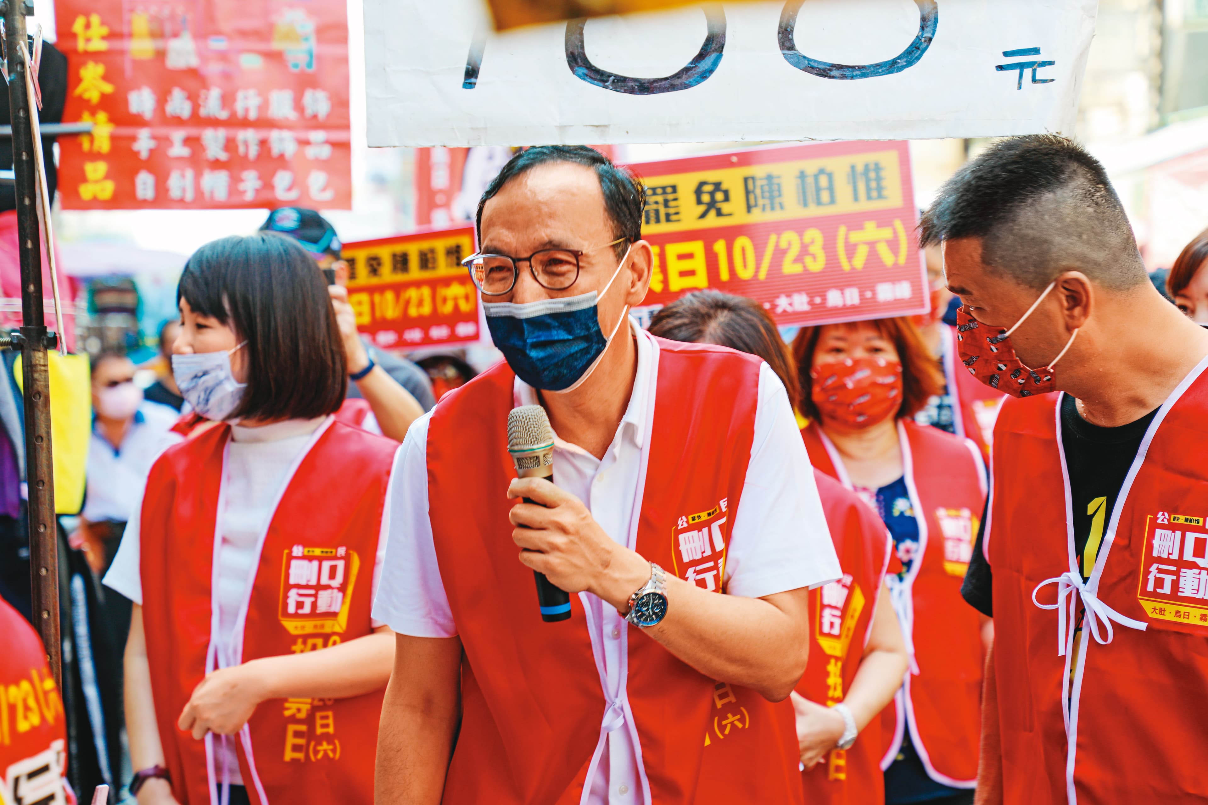 陳柏惟罷免案是新任國民黨主席朱立倫的首戰,3日他在刪Q宣講批陳柏惟在國會評鑑拿零顆星,在立院零提案、零通過,是「3零」立委。(朱立倫辦公室提供)
