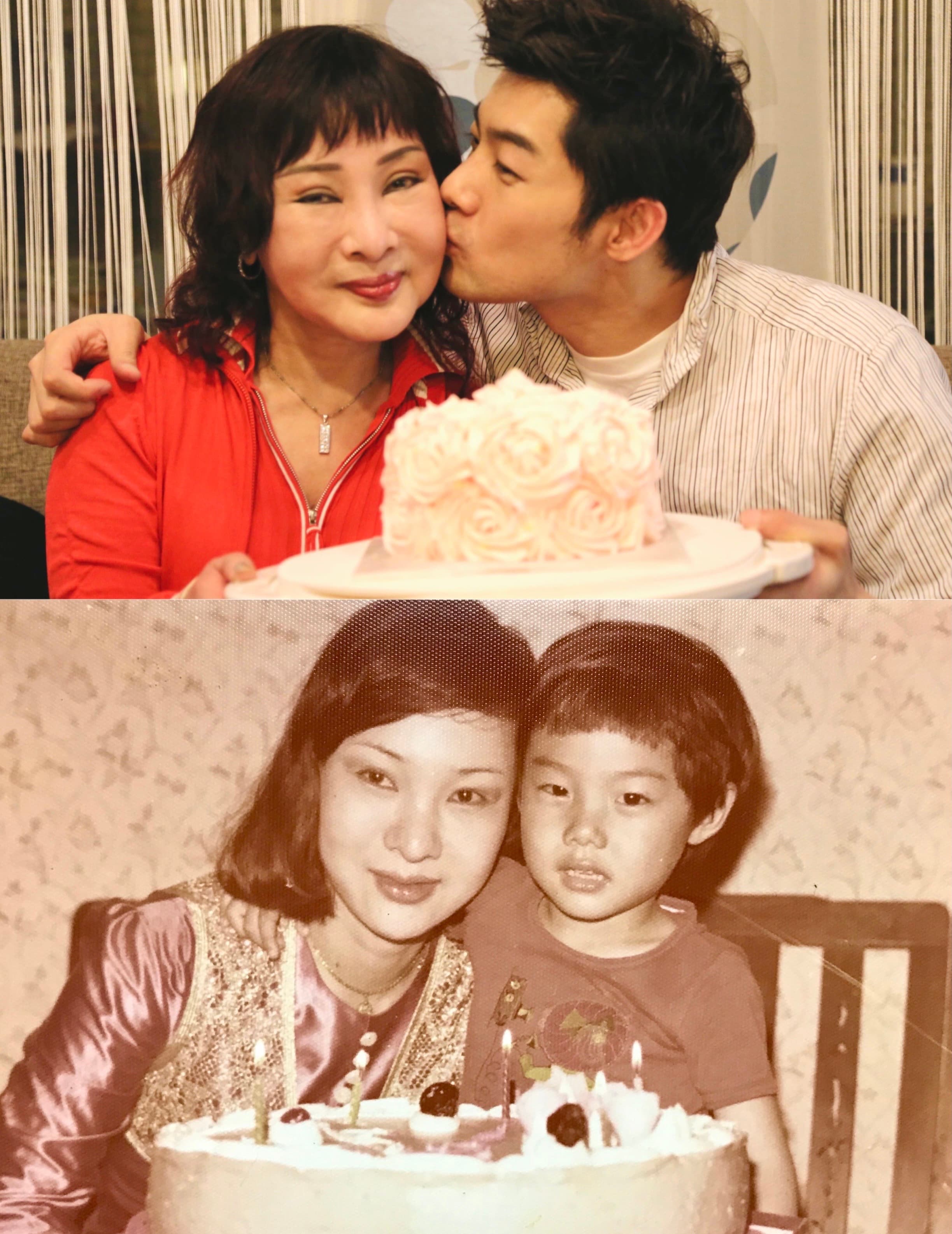 小明明(左)原本不贊同兒子做甜點,見兒子堅持,轉而全心支持他。(施易男提供)