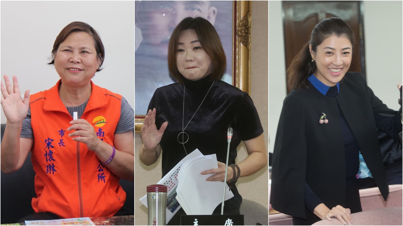 國民黨南投縣長黨內民調初選,由南投市長宋懷琳(左起)、立委馬文君、許淑華一同角逐。(左翻攝自宋懷琳臉書,中、右為資料照)