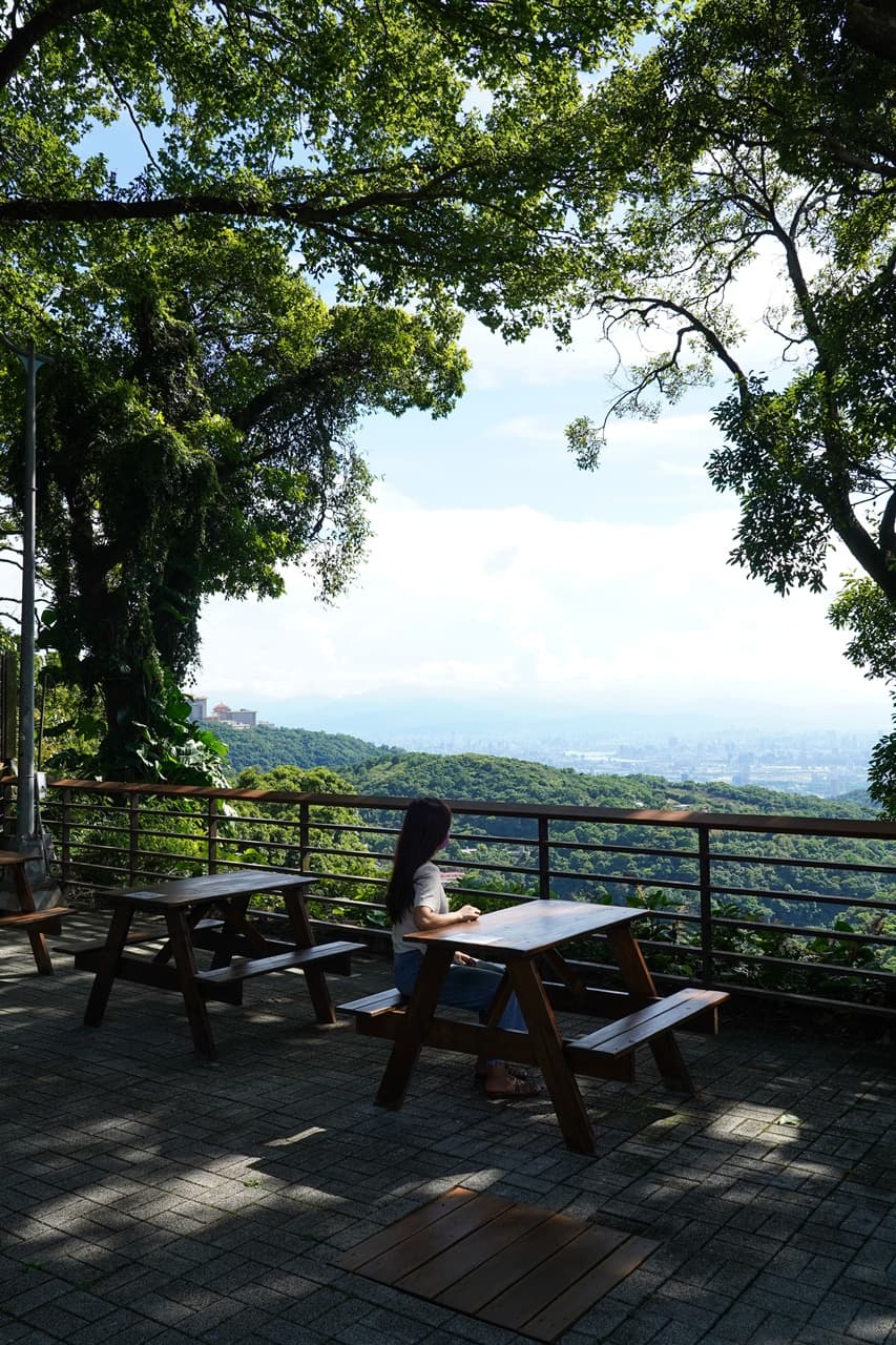 戶外區能眺望關渡平原、社子島及觀音山美景。