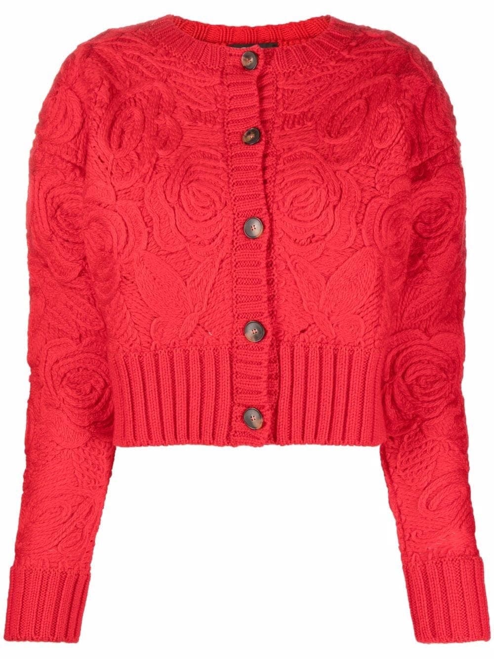 紅色短版針織外套 NT$70,800 Blumarine。(Blumarine提供)