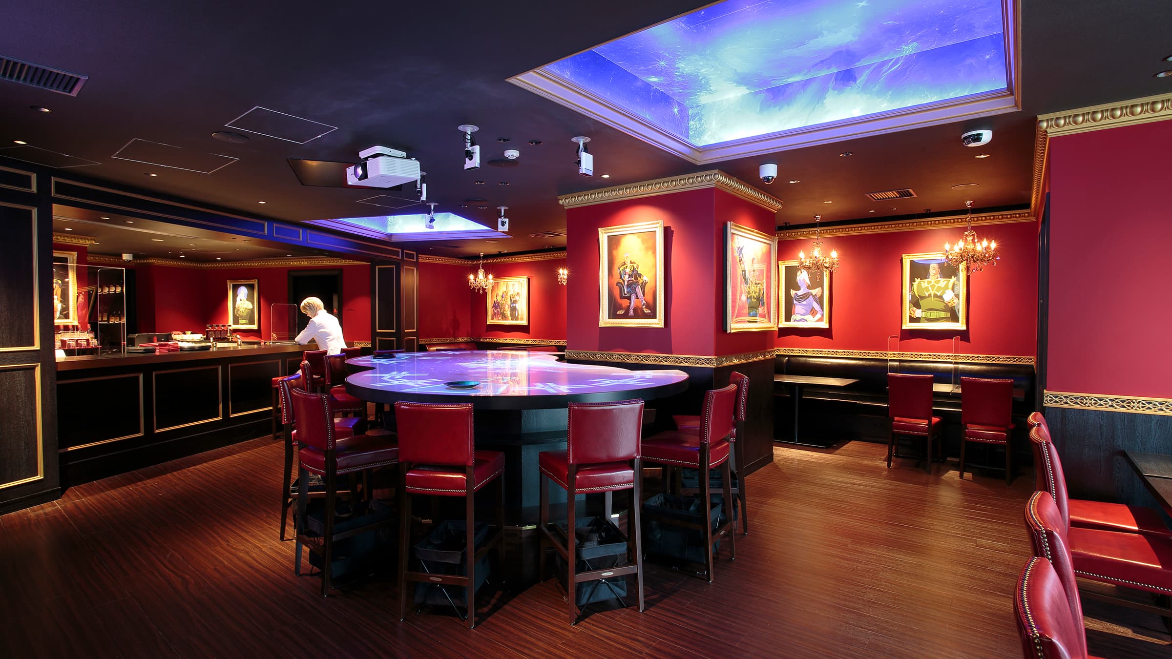 本店的「Zeon's Diner TOKYO」,融入吉恩軍特色,打造沉浸感十足的用餐環境。(翻攝自GUNDAM Café官網)