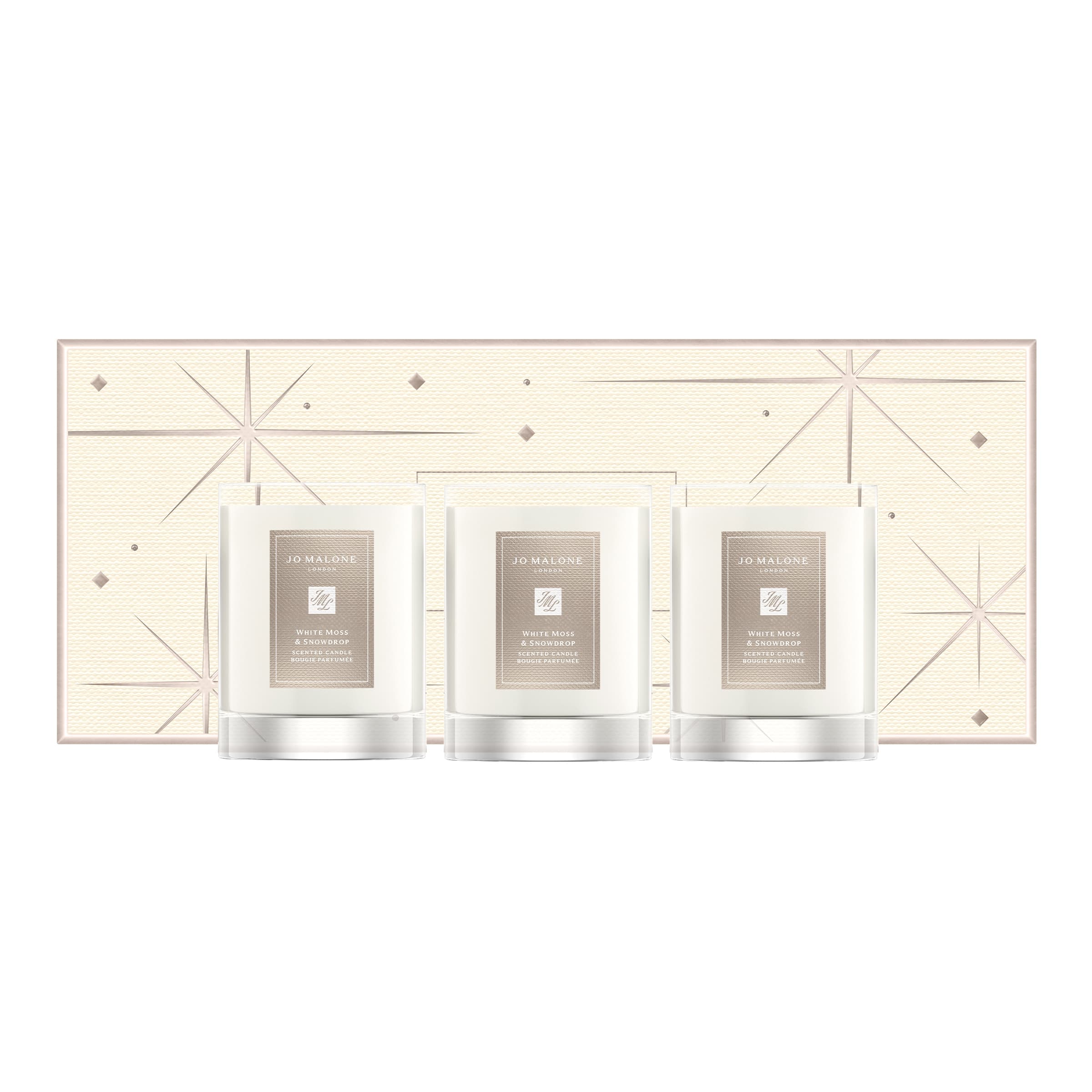 白苔與雪花蓮旅行工藝香氛蠟燭N。T$4,050（60g/組）。（Jo Malone London提供）