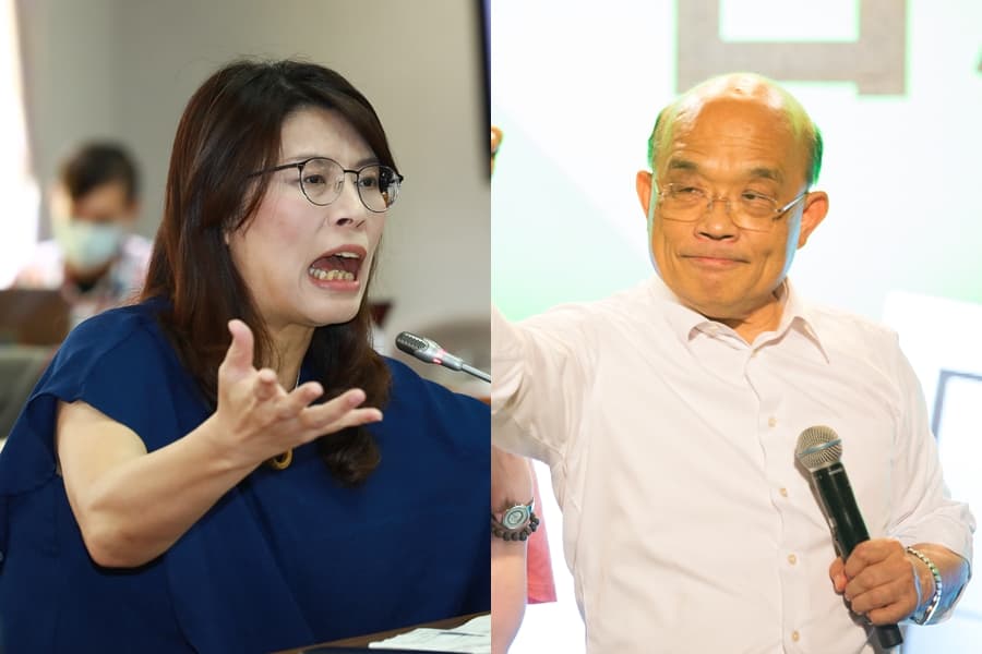 行政院長蘇貞昌（右）曾因在備質詢時反批鄭麗文（左）「袂見笑」遭指是侮辱女性。（本刊資料照）