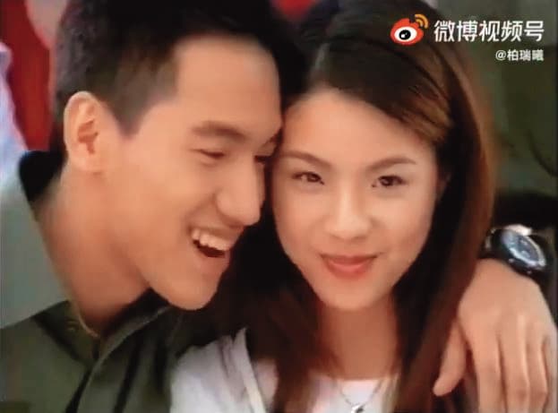 曾合作拍過口香糖廣告，也因此婷婷一度和言承旭（左）傳出緋聞。（翻攝自柏瑞曦微博）
