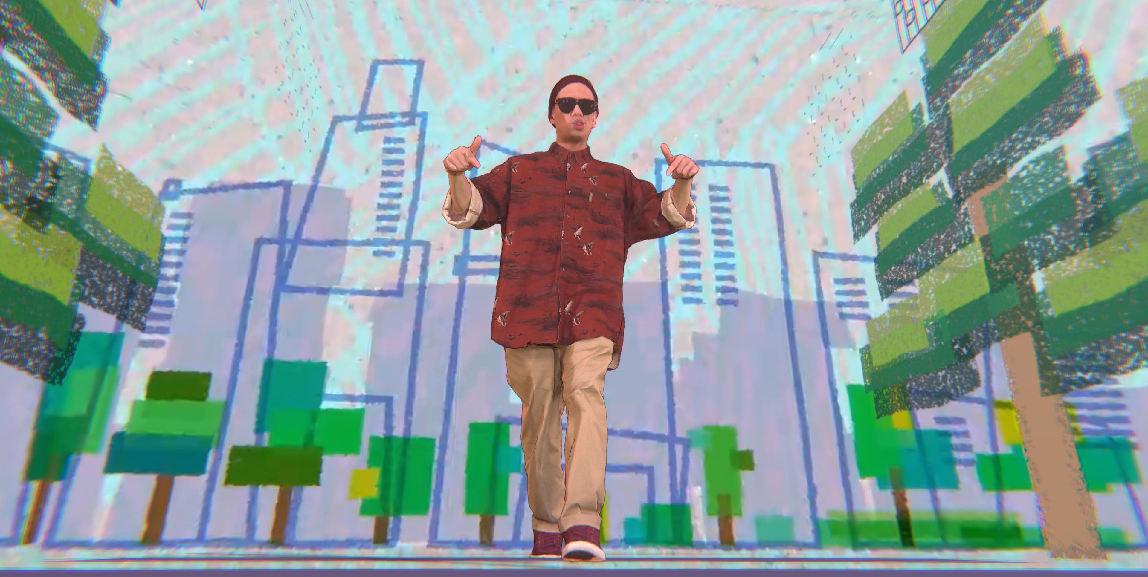 BEATDAY與歌手呂士軒合作拍攝全息MV《人生地熟》。 （ HTC VIVE ORIGINALS提供）