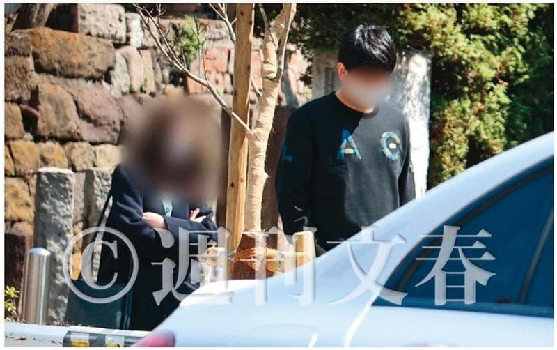 日媒《週刊文春》直擊,福原愛疑似不倫的對象「橫濱大谷翔平」(右)其實是有老婆(左)的人。(翻攝自週刊文春)