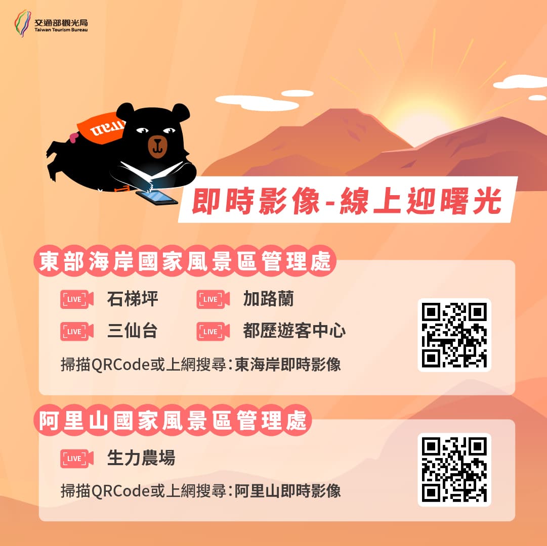 不想出門人擠人的民眾也可選擇看即時影像。(觀光局提供)