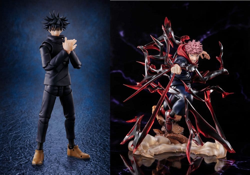 左圖為「S.H.Fiugarts」系列「伏黑惠」,右圖為「Figuarts ZERO」系列「虎杖悠仁」。(台灣萬代南夢宮提供)