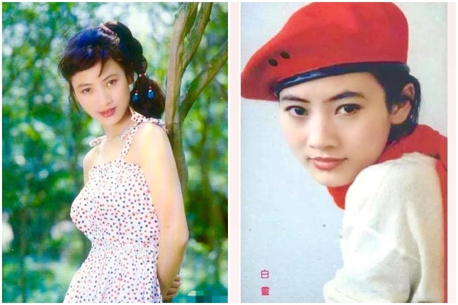 白靈在IG曬出8張舊照,清純的模樣和現在反差極大。(翻攝自白靈IG)
