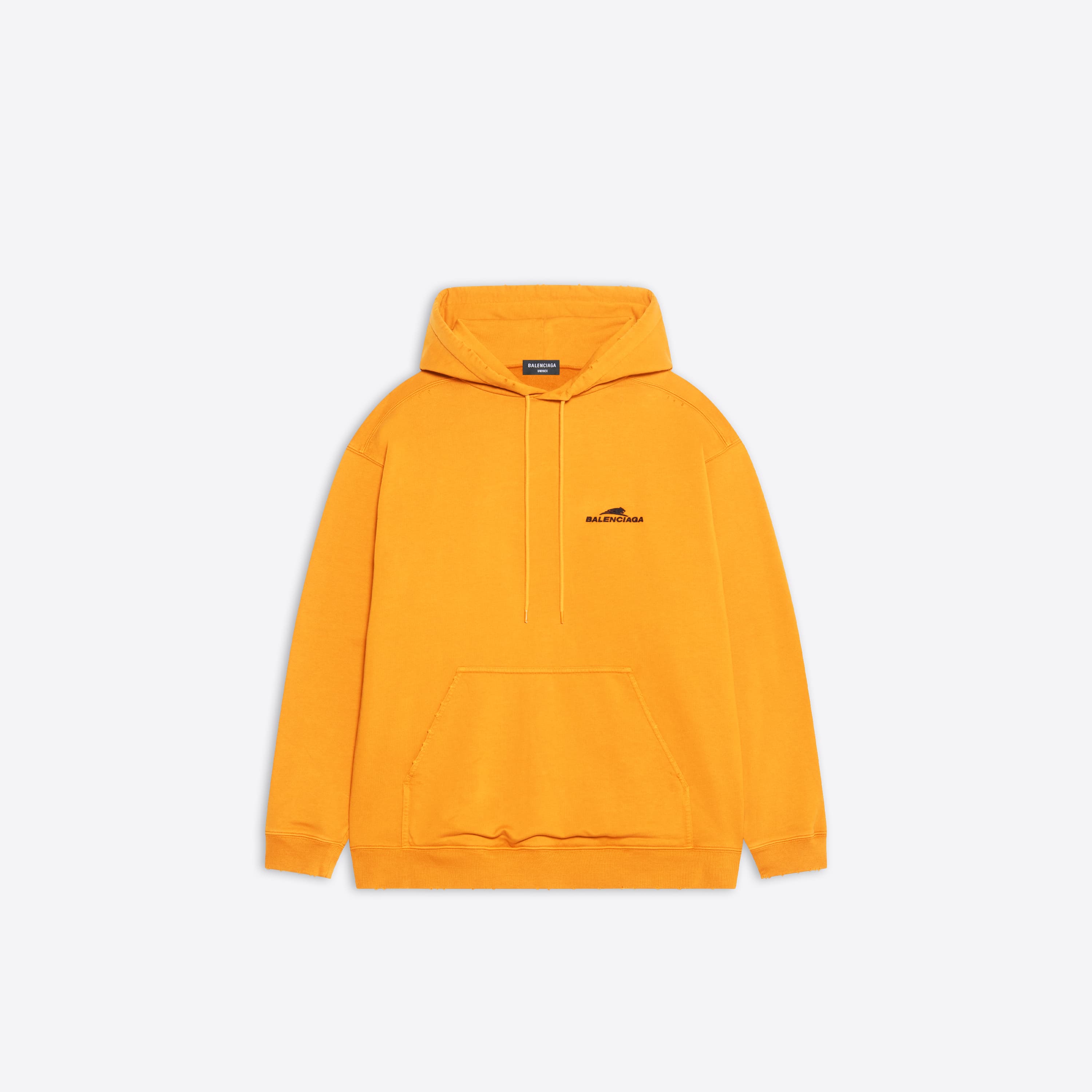 橘色LOGO連帽上衣。NT$27,600(BALENCIAGA提供)