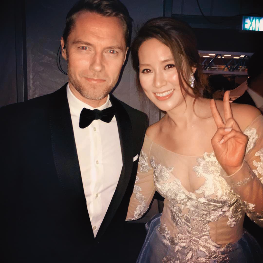 徐子淇為了小孩的生日耗費千萬台幣,還請了羅南(左)當表演嘉賓。(翻攝徐子淇IG)