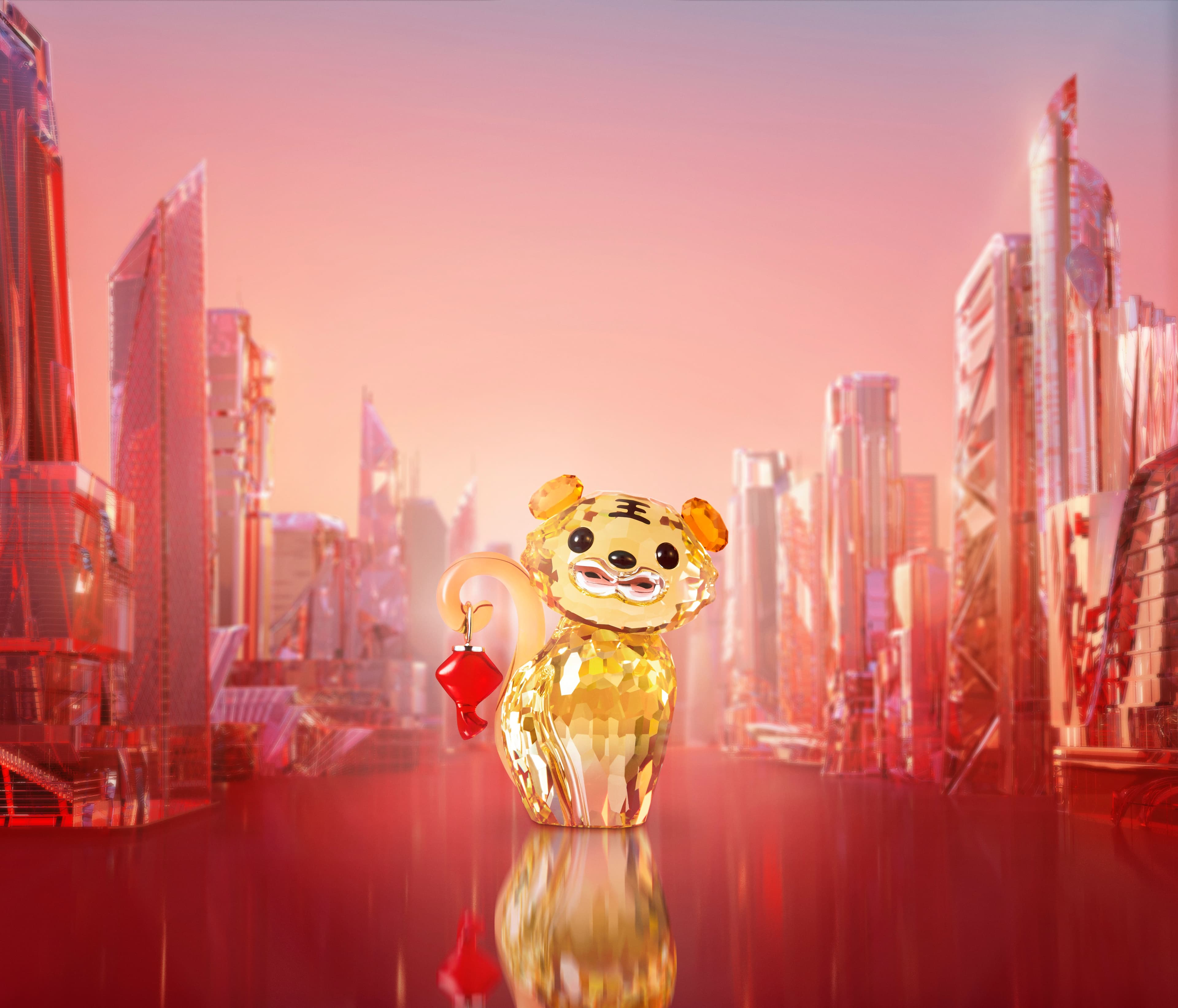 Asian Symbols水晶小老虎擺件。NT$5,450(Swarovski提供)