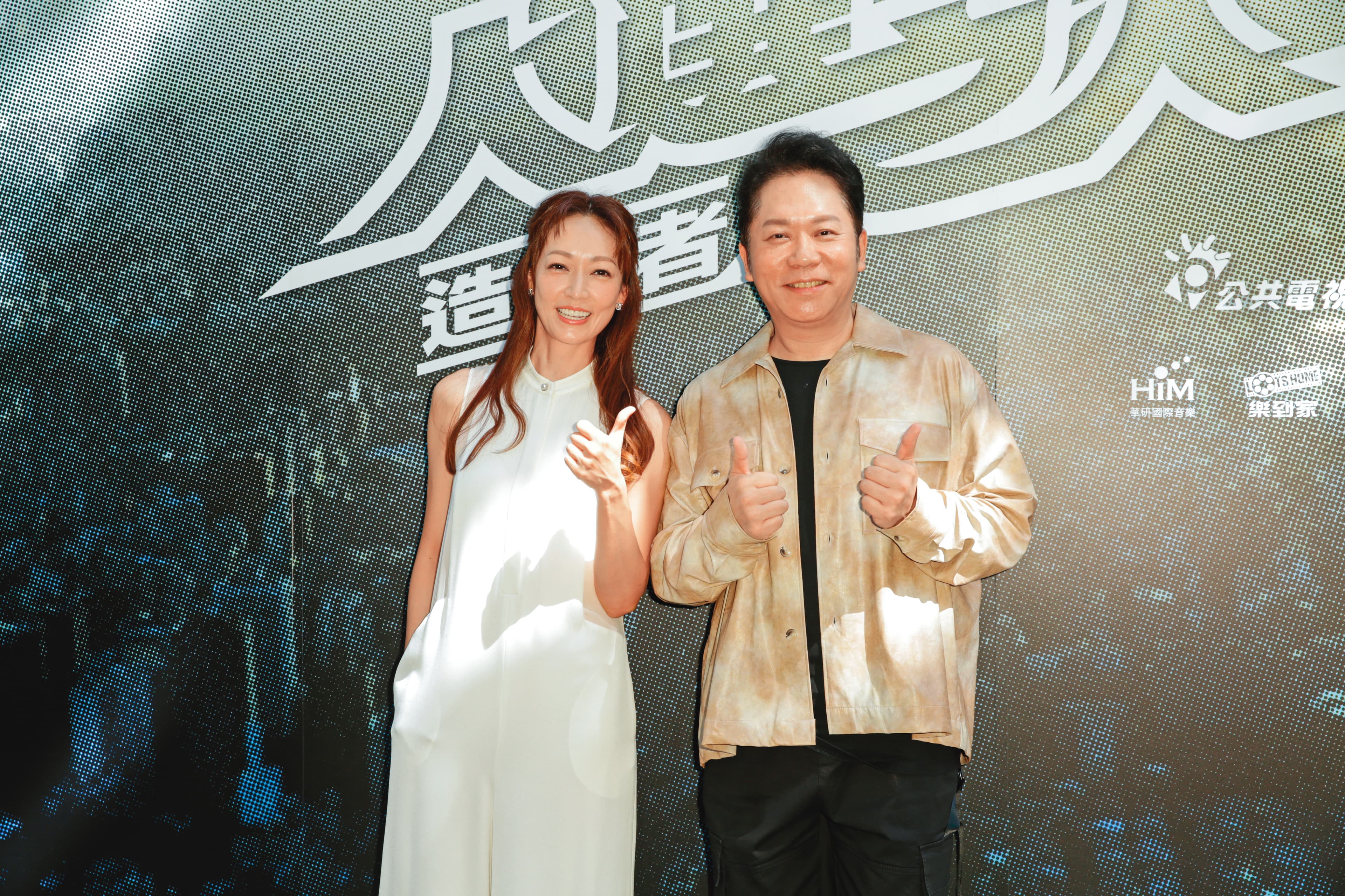 潘慧如（左）去年接拍電視劇《人選之人—造浪者》，飾演職場女強人。右為卜學亮。