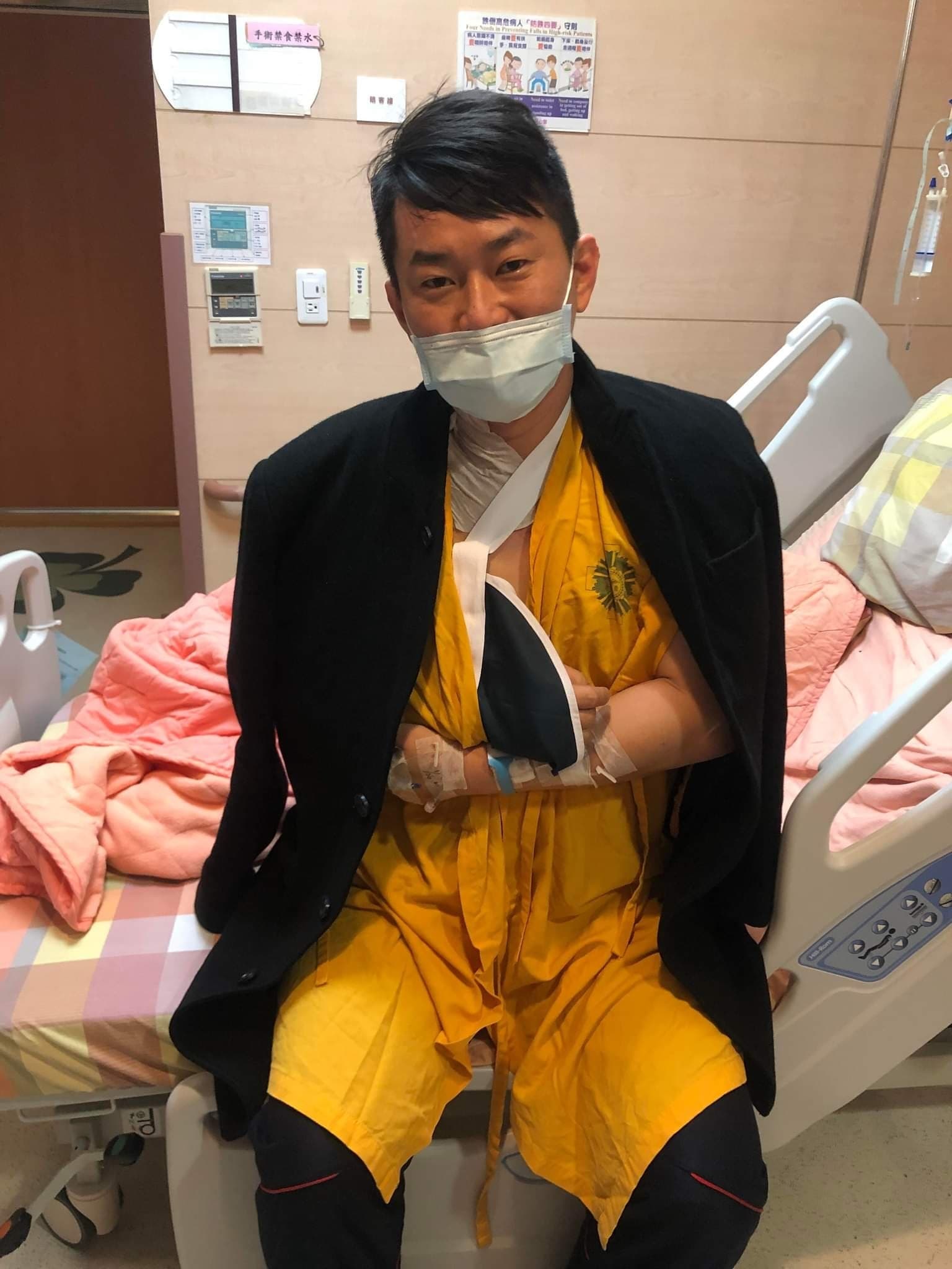 陳柏惟右肩韌帶斷裂開刀,他答應支持者會用最快的時間復活。(翻攝自3Qi.tw 陳柏惟臉書)