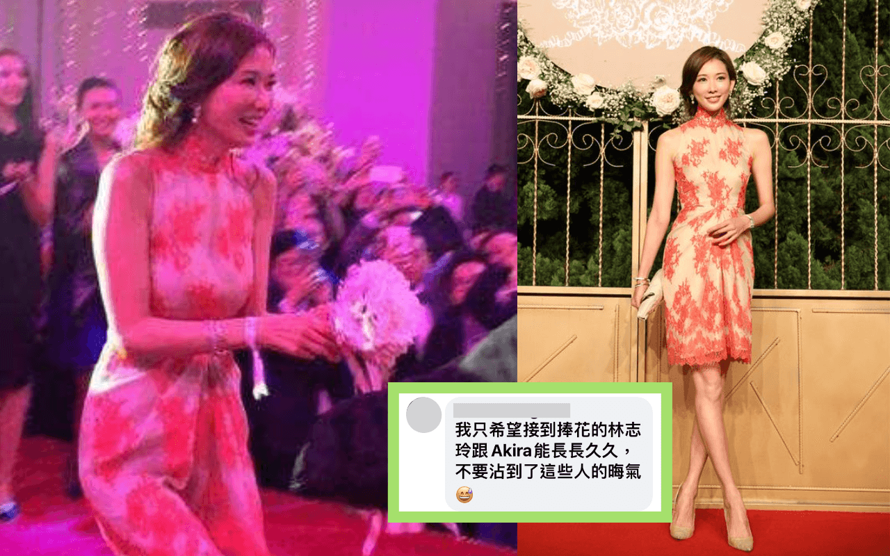 林志玲在黃曉明、Angelababy的婚禮上接到捧花,希望志玲姐姐能破除魔咒。(翻攝自《每日頭條》)