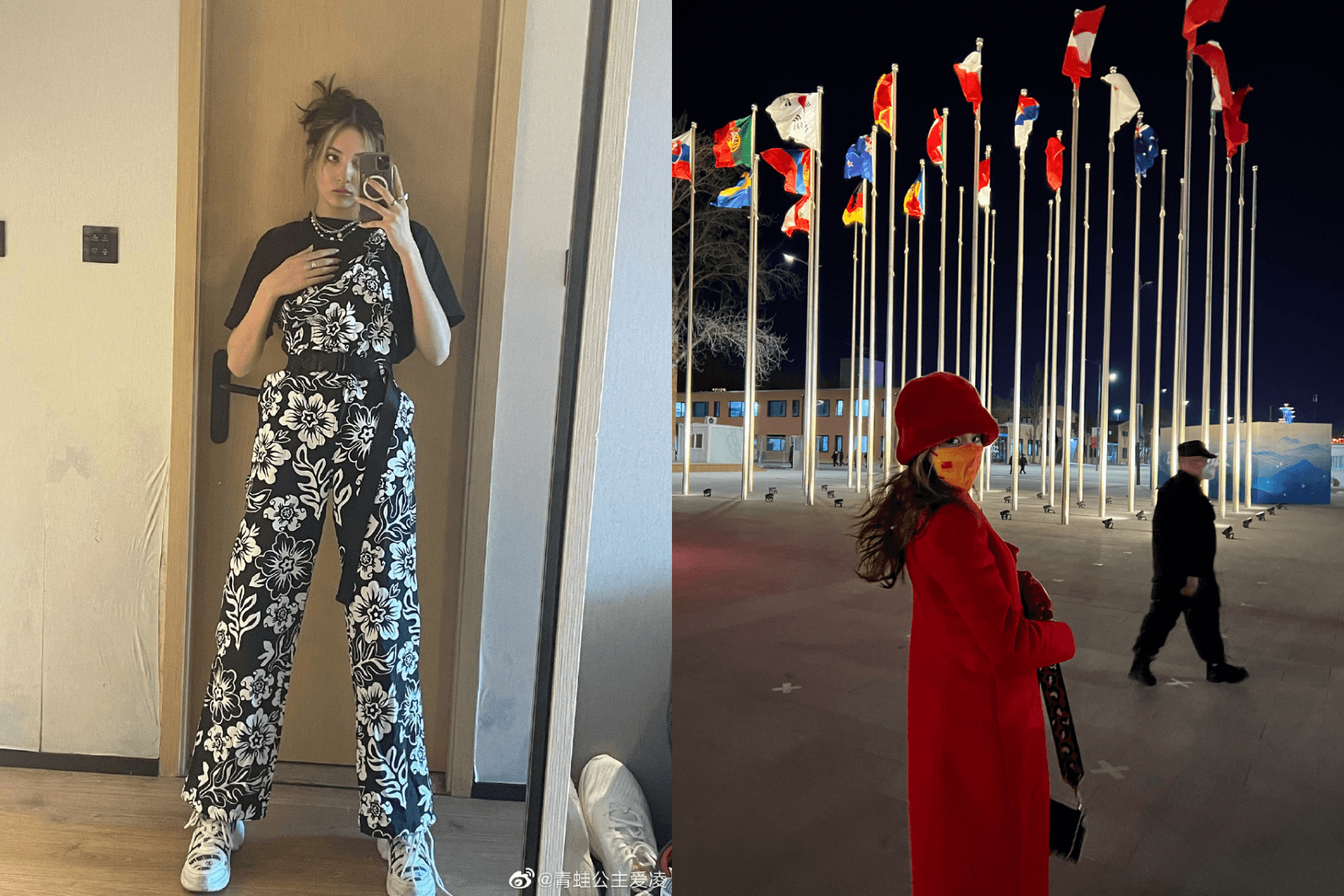 谷愛凌不僅是滑雪選手,也是模特兒,2019年起改代表中國出賽。(翻攝自「青蛙公主愛凌」微博)