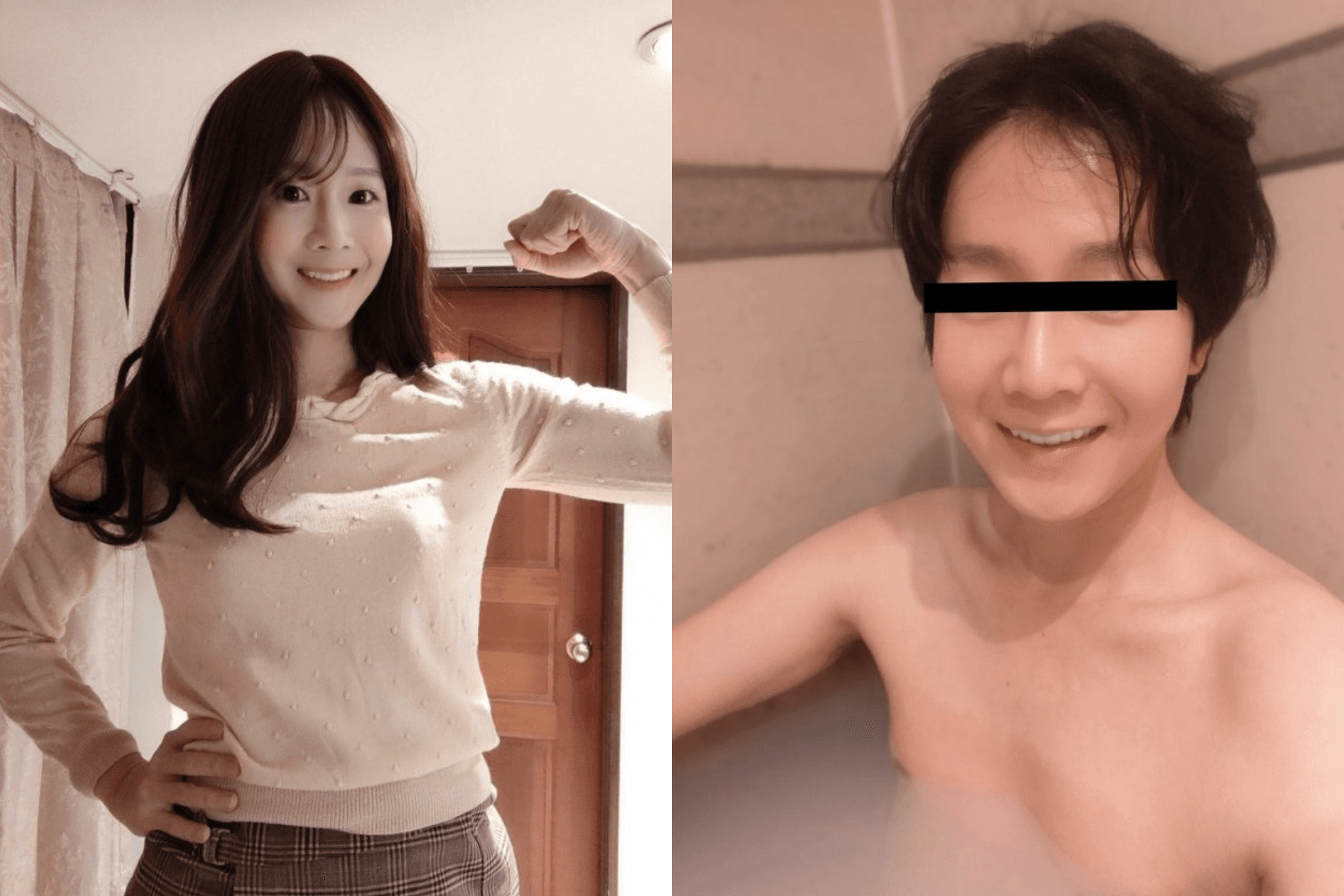大叔雖然將自己的眼睛馬掉,不過仍看得出來五官相當清秀。(翻攝自Dcard)