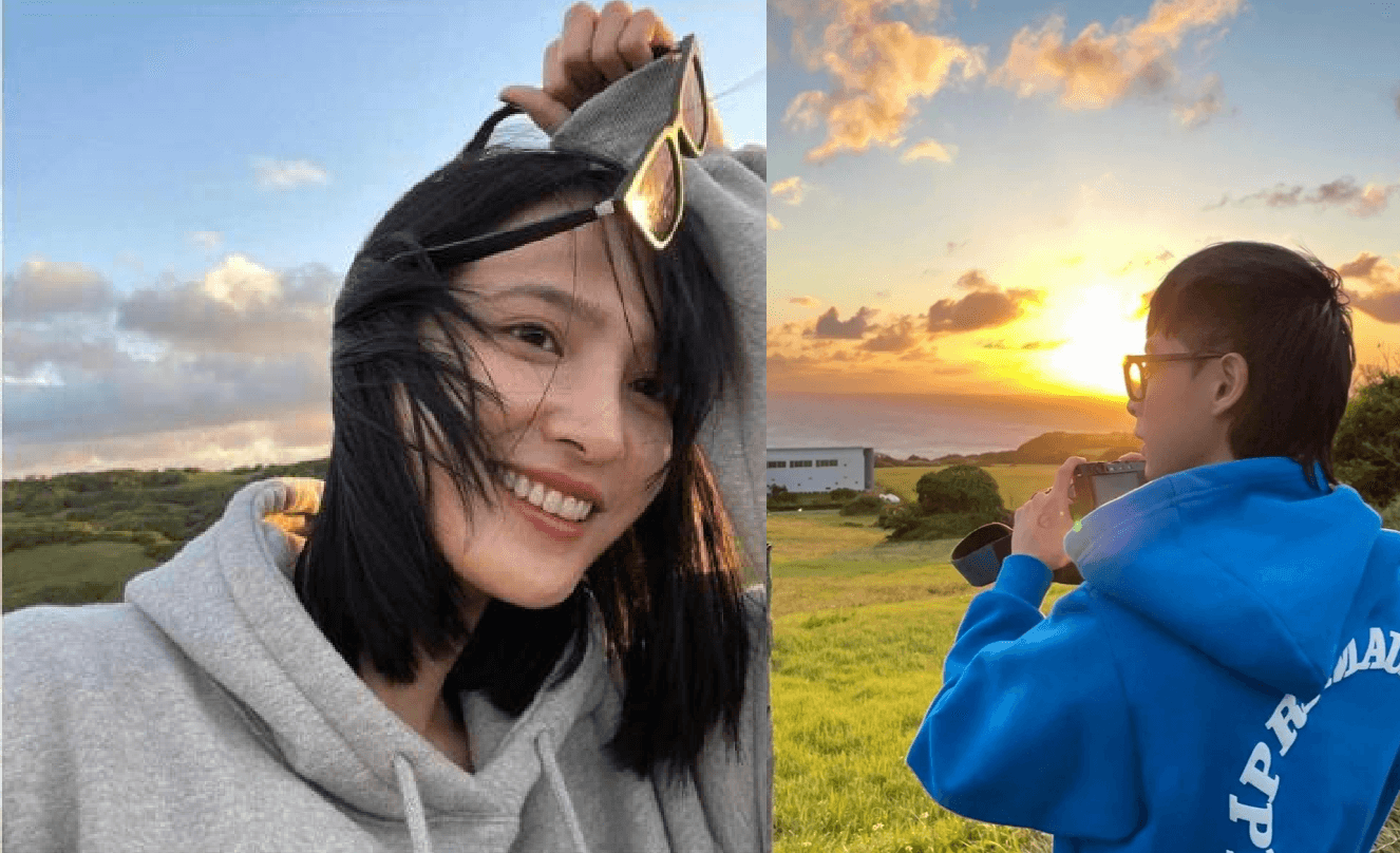 連晨翔(右)與吳子霏(左)在情人節後的貼文藏不住愛意放閃。(翻攝自連晨翔、吳子霏IG)