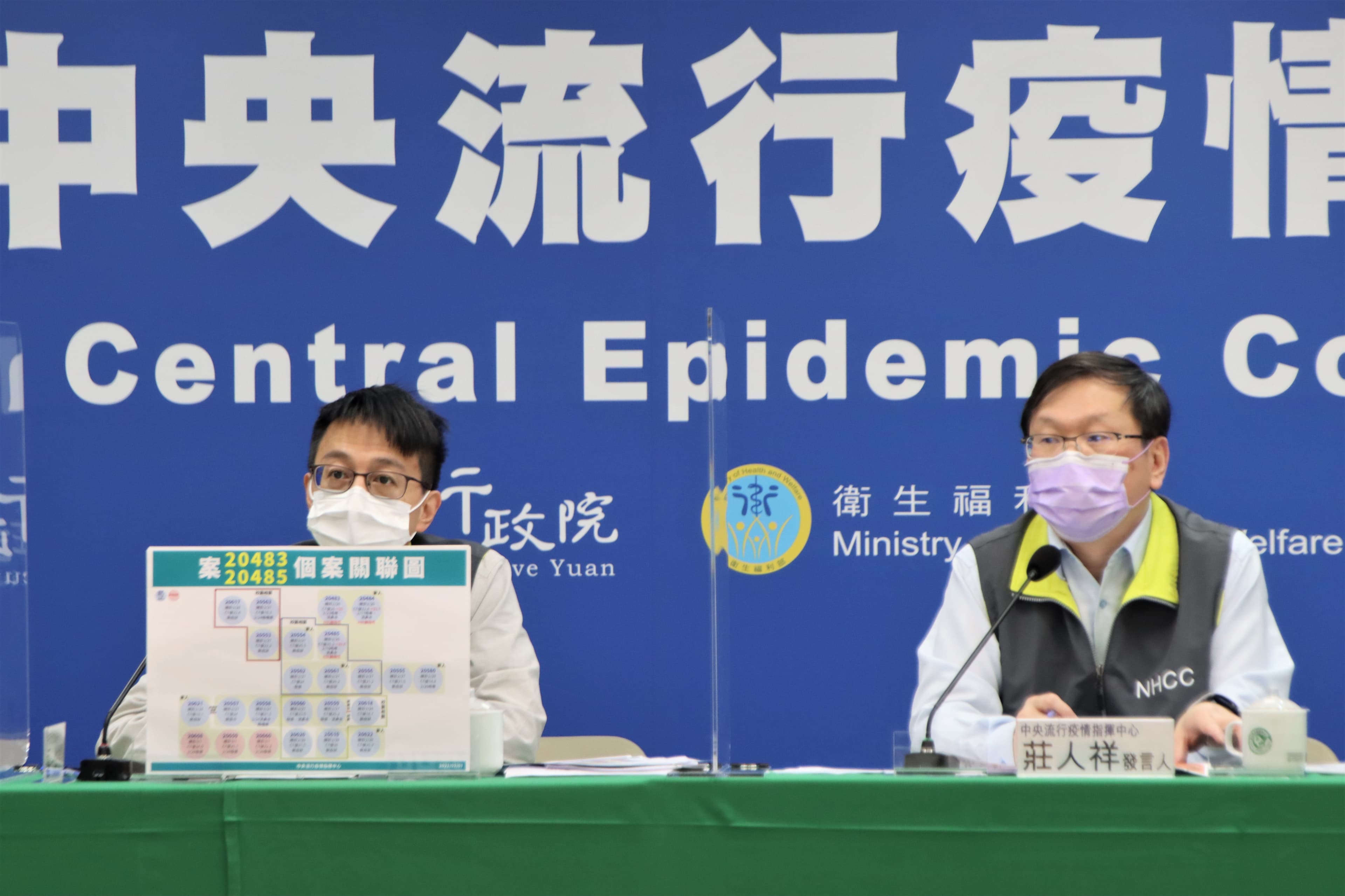 指揮中心說明最新疫情發展及疫調結果。(指揮中心提供)