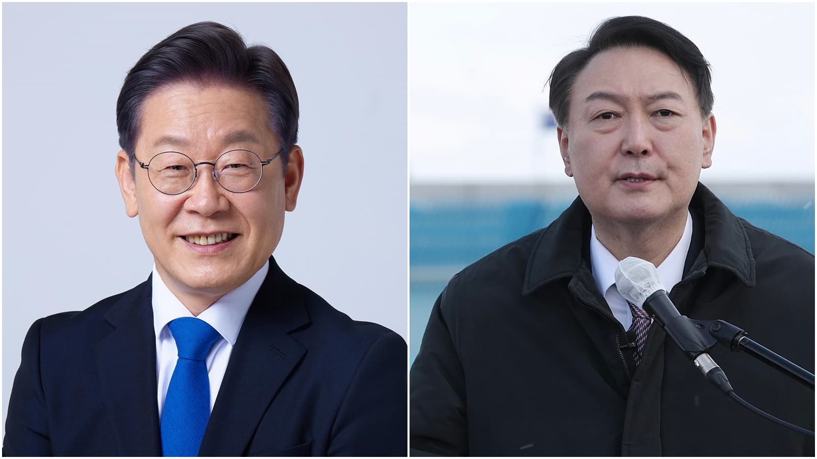 南韓第20屆總統大選最終投票率來到77.1%;右為尹錫悅、左為李在明。(翻攝自尹錫悅、李在明臉書)