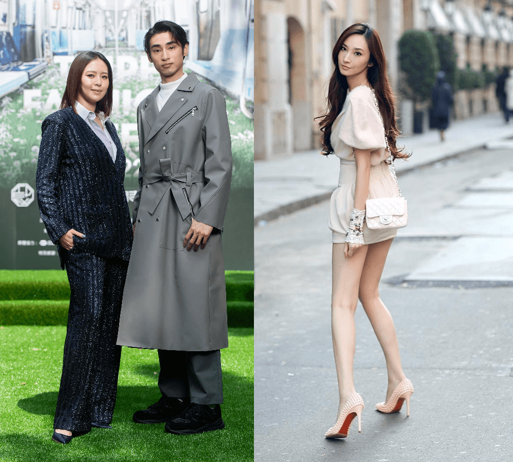 章廣辰(左圖右)身穿oqLiq,真的不是吳佩慈(右圖)女扮男裝嗎?(捏臉)(文化部提供、翻攝自吳佩慈臉書)