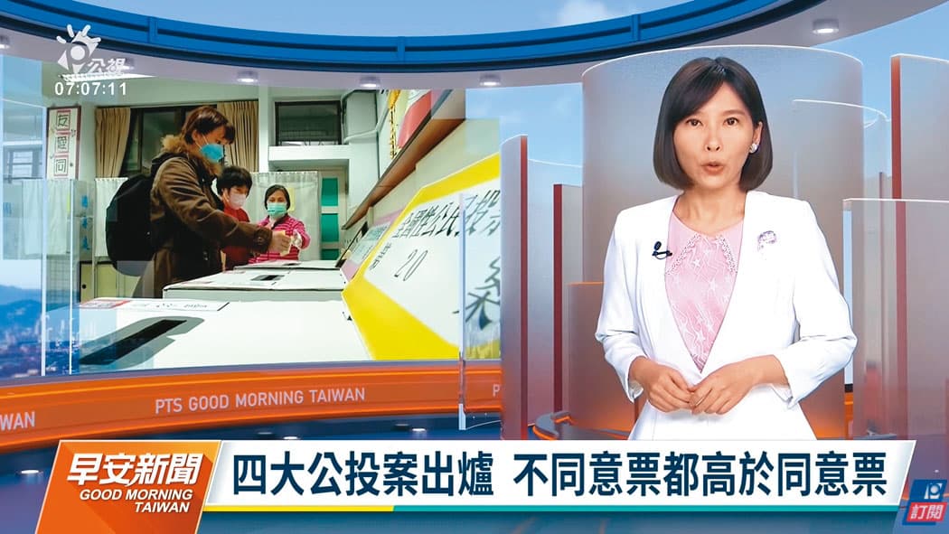 公視遭刪除的檔案中包括許多近年的歷史畫面,包含四大公投及罷韓事件。(翻攝YouTube公視早安新聞)