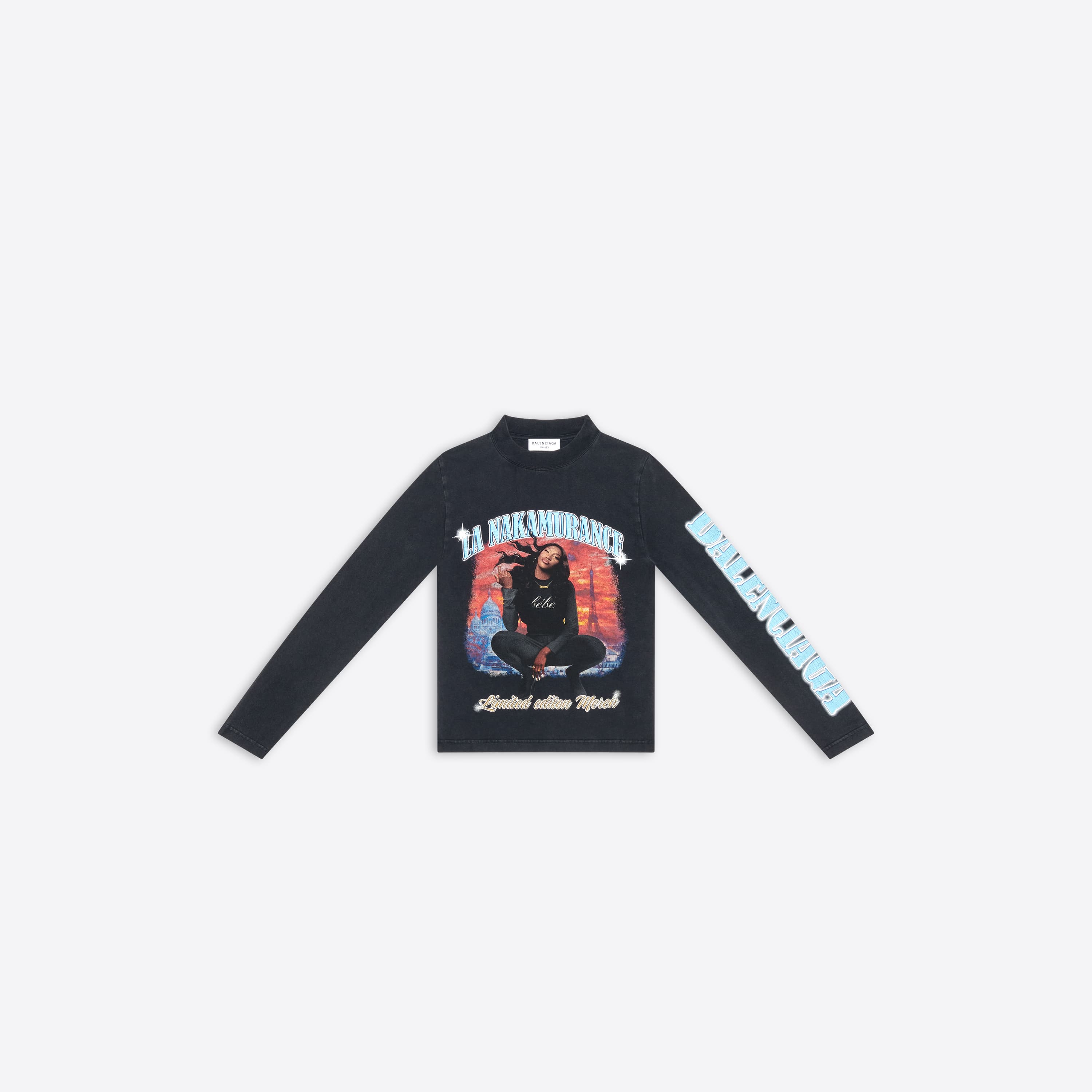 AYA NAKAMURA黑色棉質長上衣 NT$23,850 Balenciaga。(Balenciaga提供)