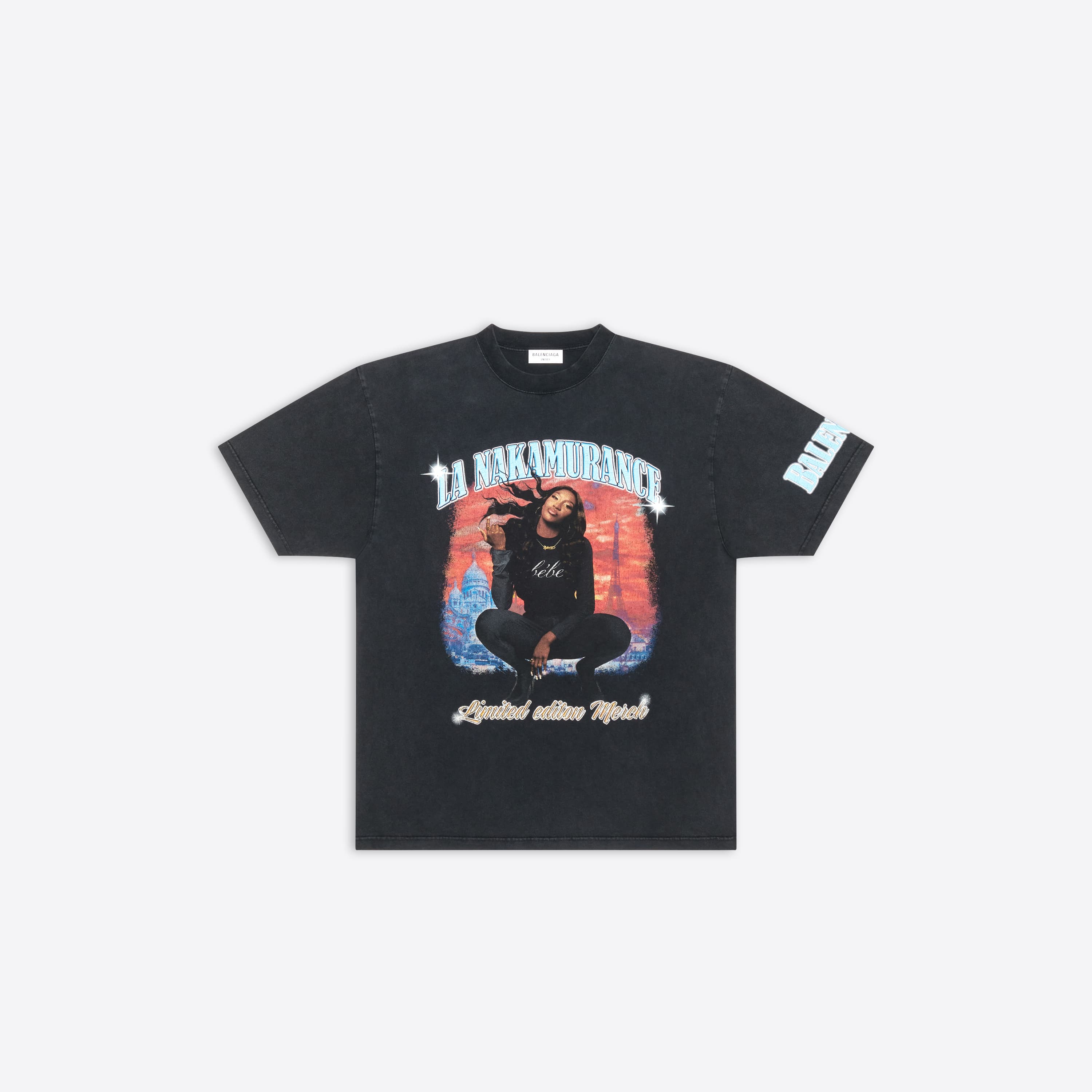 AYA NAKAMURA黑色短袖棉T NT$20,300 Balenciaga。(Balenciaga提供)