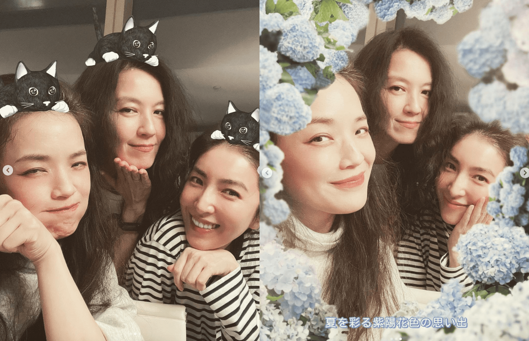女神們喝到臉紅紅,希望舒淇已經如願問到答案。(舒淇IG)
