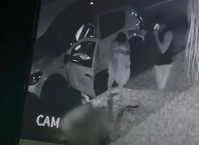 珊卓拉與街友發生性關係被老公發現。(翻攝自推特)