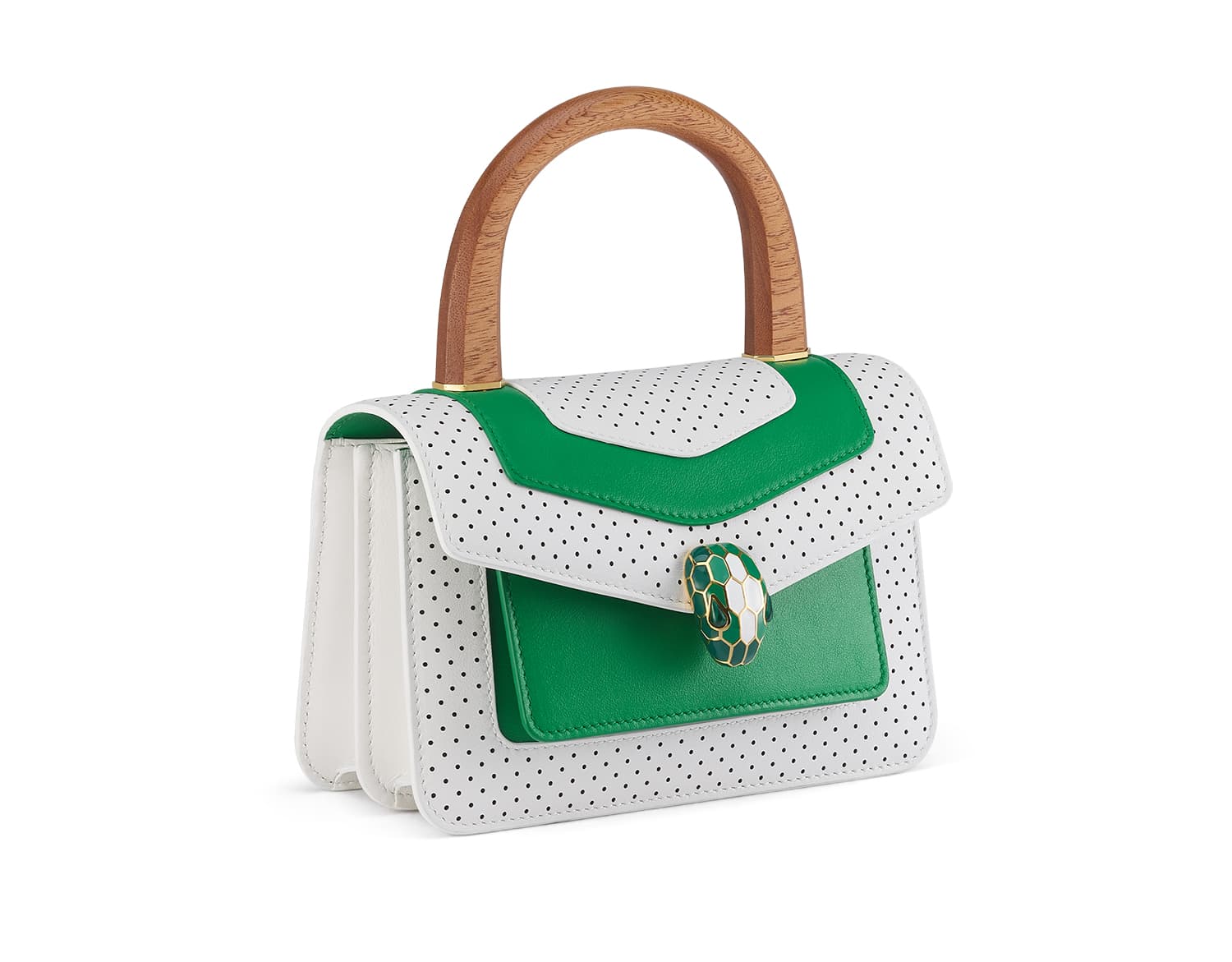 CASABLANCA x BVLGARI Serpenti Forever小牛皮手提包。NT$91,100（寶格麗提供）